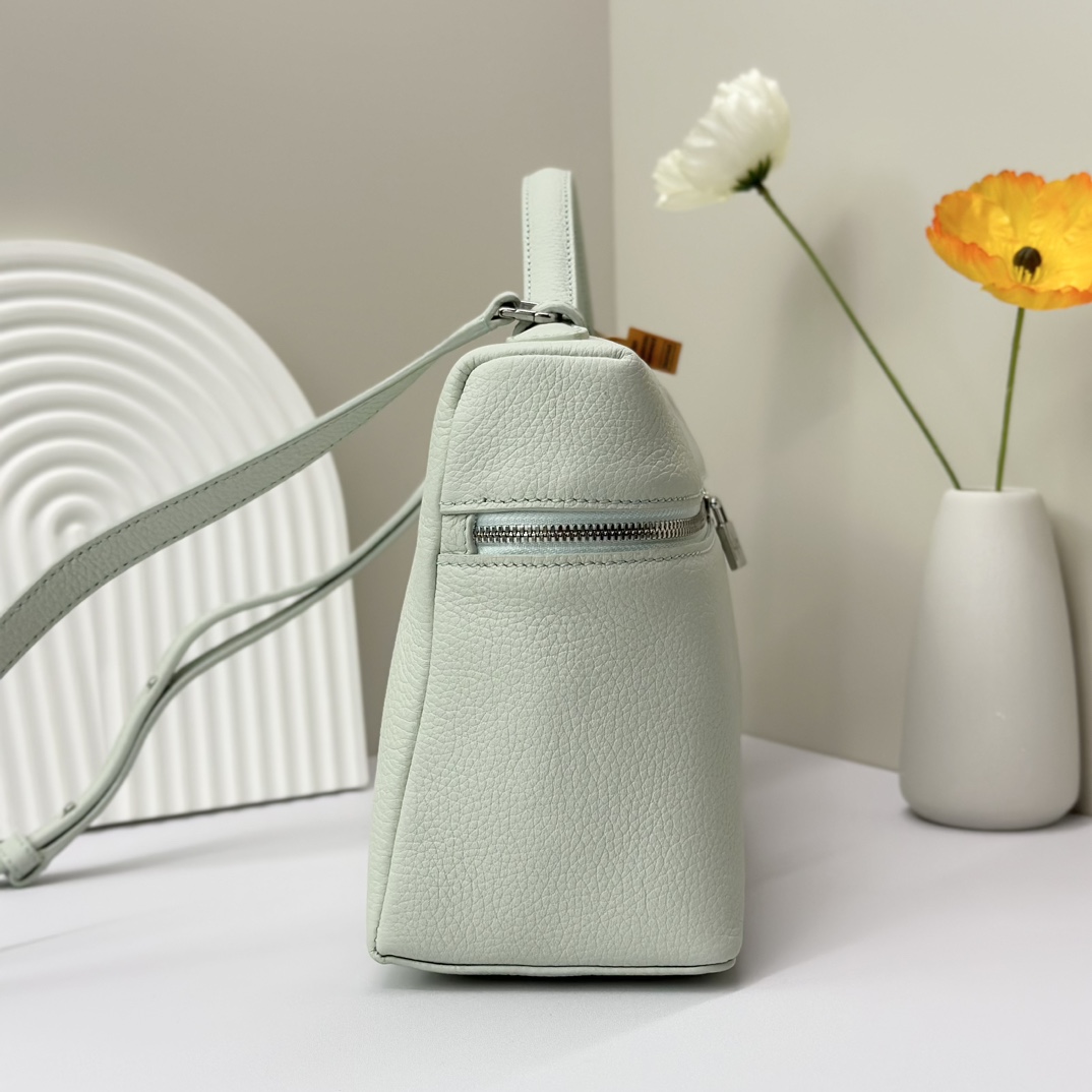 Loro Piana  neo pouch leather crossbody bag - eucalyptus