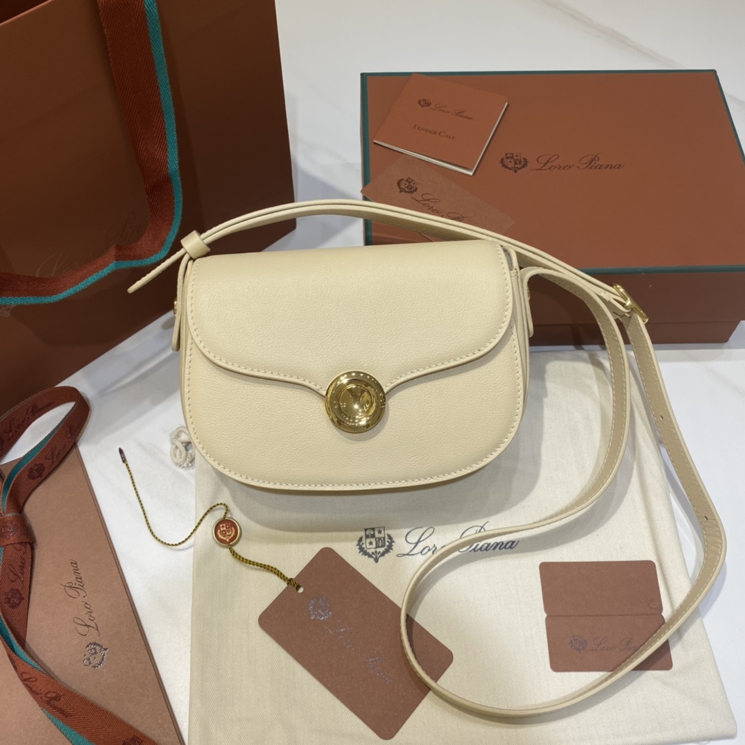 Loro Piana Small Ghiera bag Smooth Calfskin Koi Fish/Beige