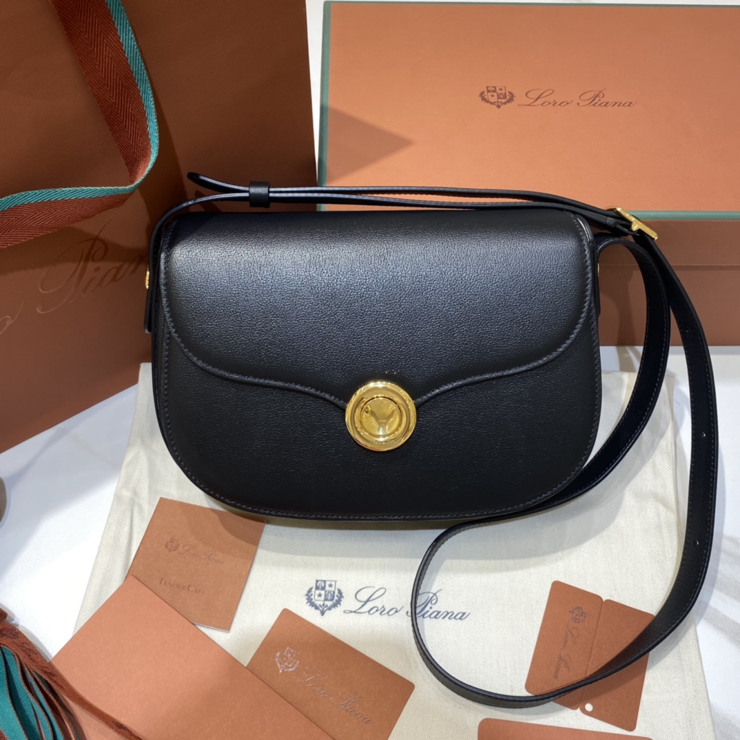 Loro Piana Small Ghiera bag Smooth Calfskin Koi Fish/Black