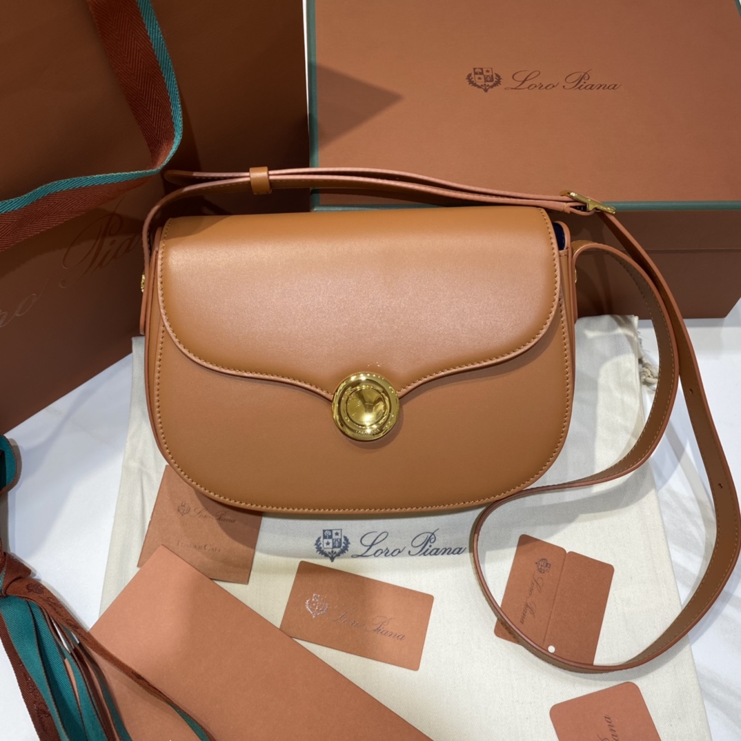 Loro Piana Small Ghiera bag Smooth Calfskin Koi Fish/Brơn