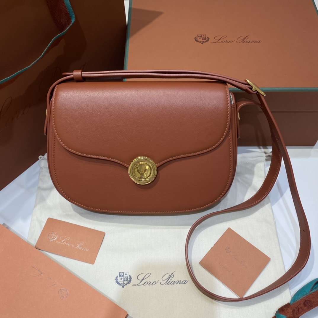 Loro Piana Small Ghiera bag Smooth Calfskin Koi Fish/Brown