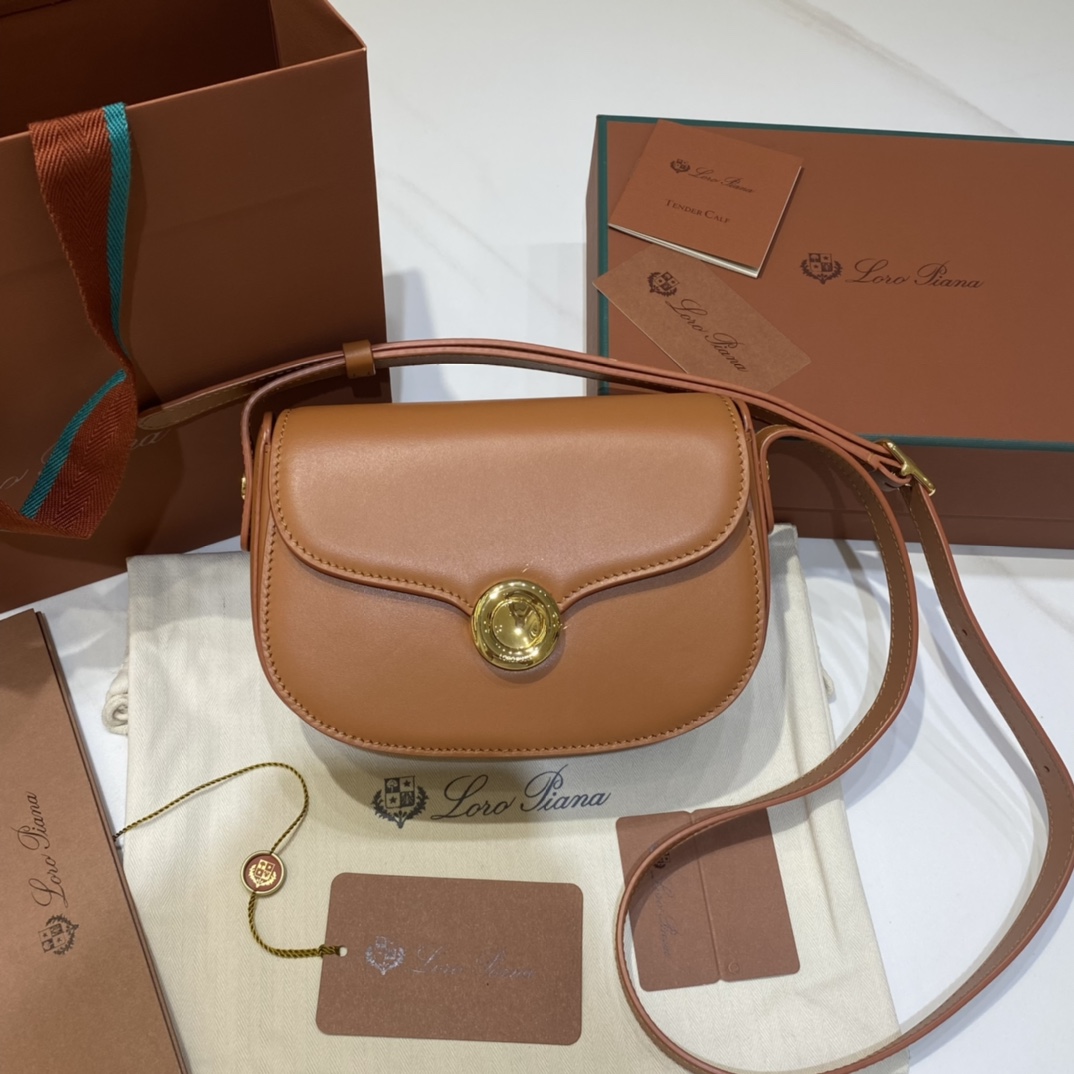 Loro Piana Small Ghiera bag Smooth Calfskin Koi Fish/Brown