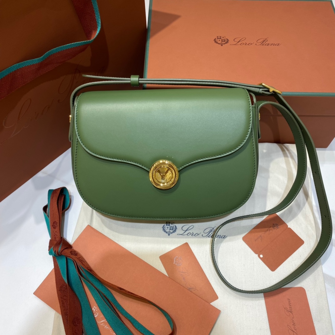 Loro Piana Small Ghiera bag Smooth Calfskin Koi Fish/green