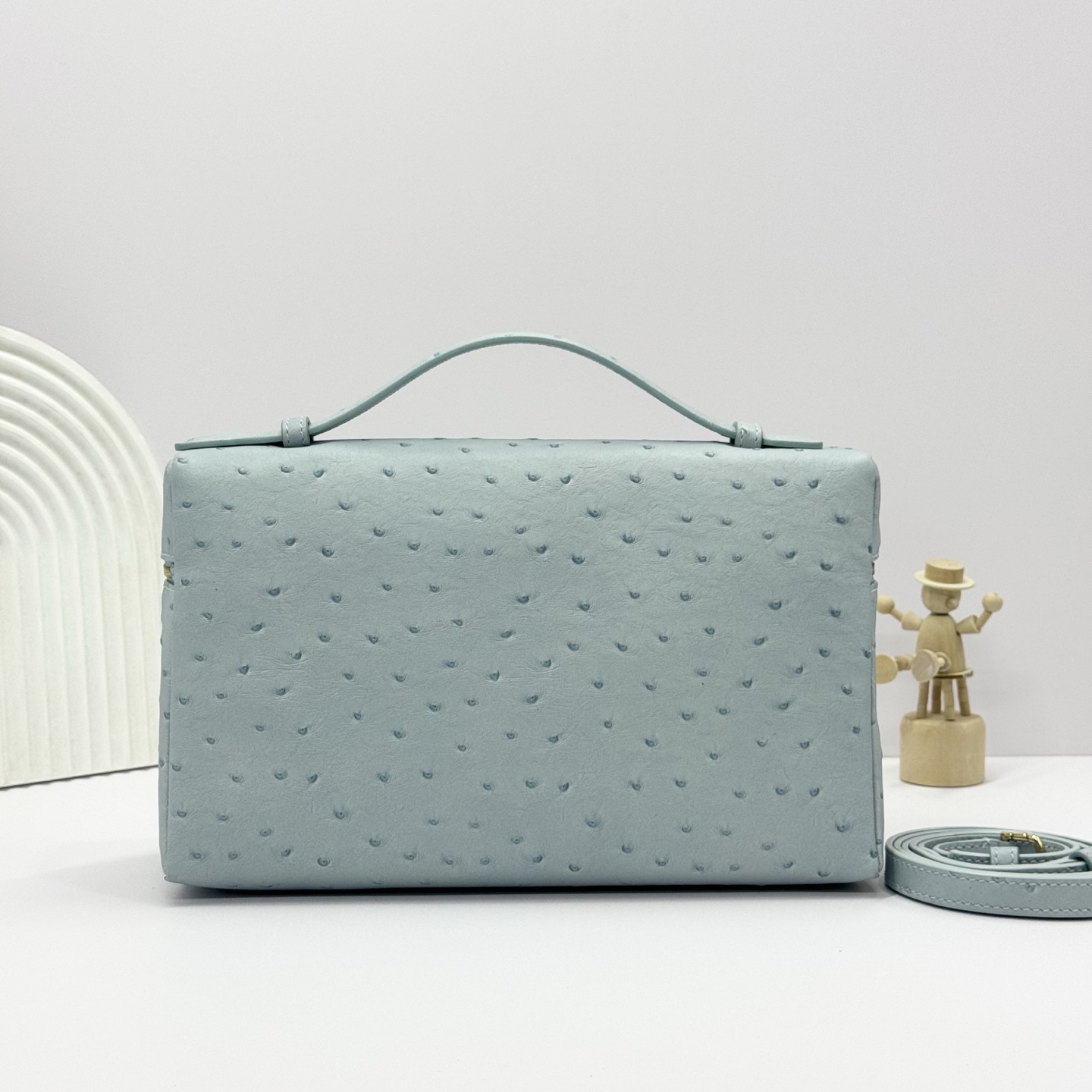 Loro Piana Woman Leather Goods Pouches blue sky | Loro Piana