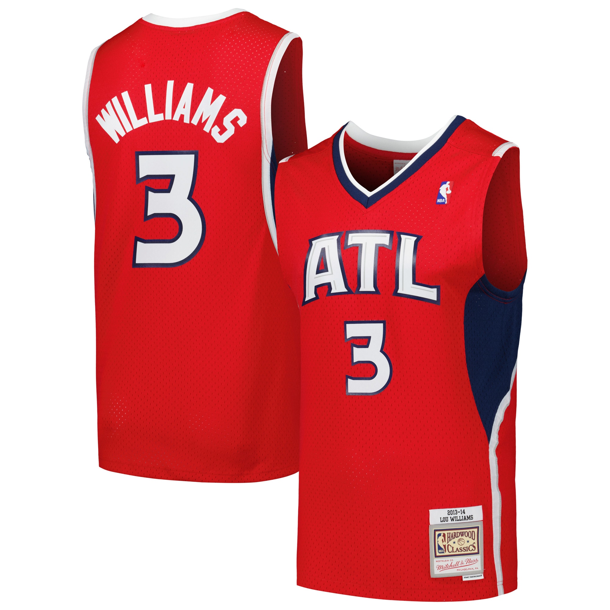 Mitchell & Ness Lou Williams Swingman Jersey - Premium Atlanta Hawks 2013/14 Red