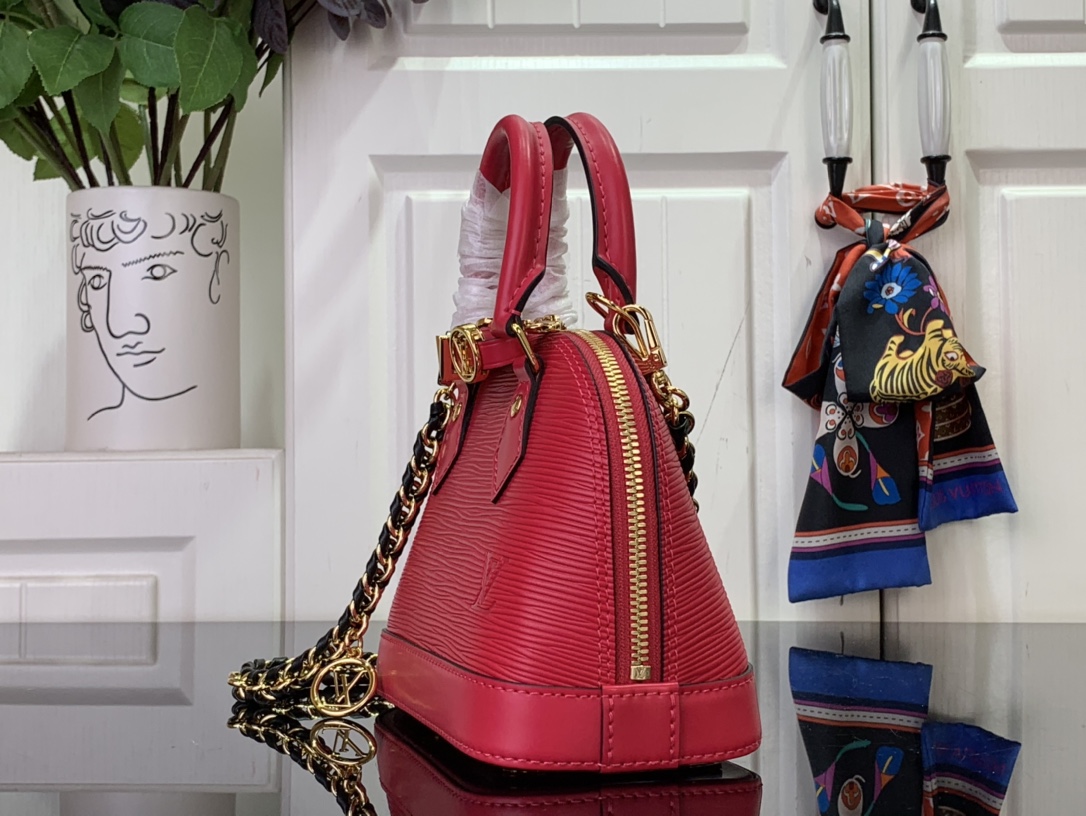 LOUIS VUITTON Alma BB Epi Coquelicot Shoulder Bag Ebay Live