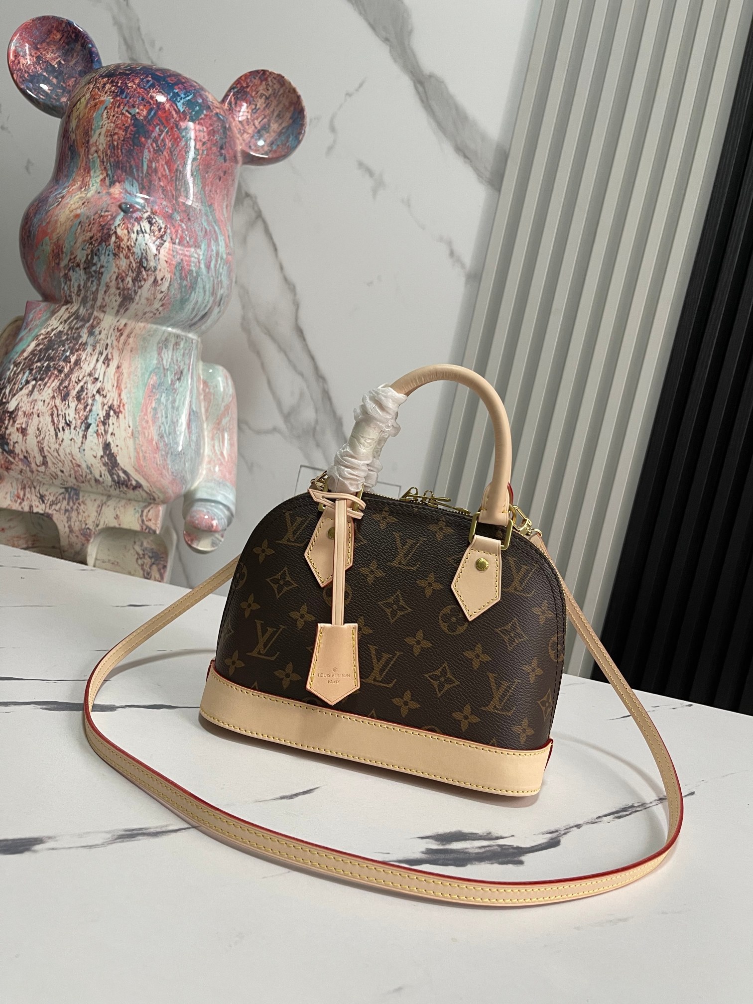 LOUIS VUITTON ALMA BB MONOGRAM CANVAS BAG