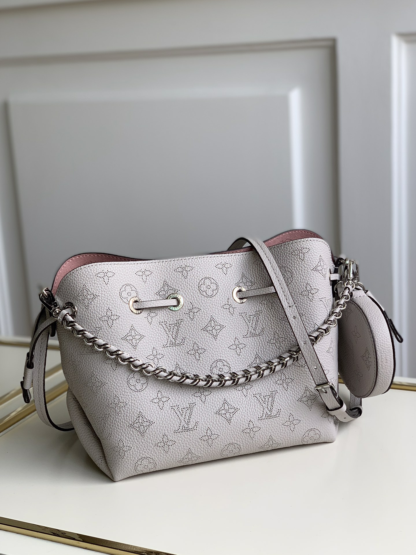 Louis Vuitton Bella Mahina M57070 Bag Galet Gray
