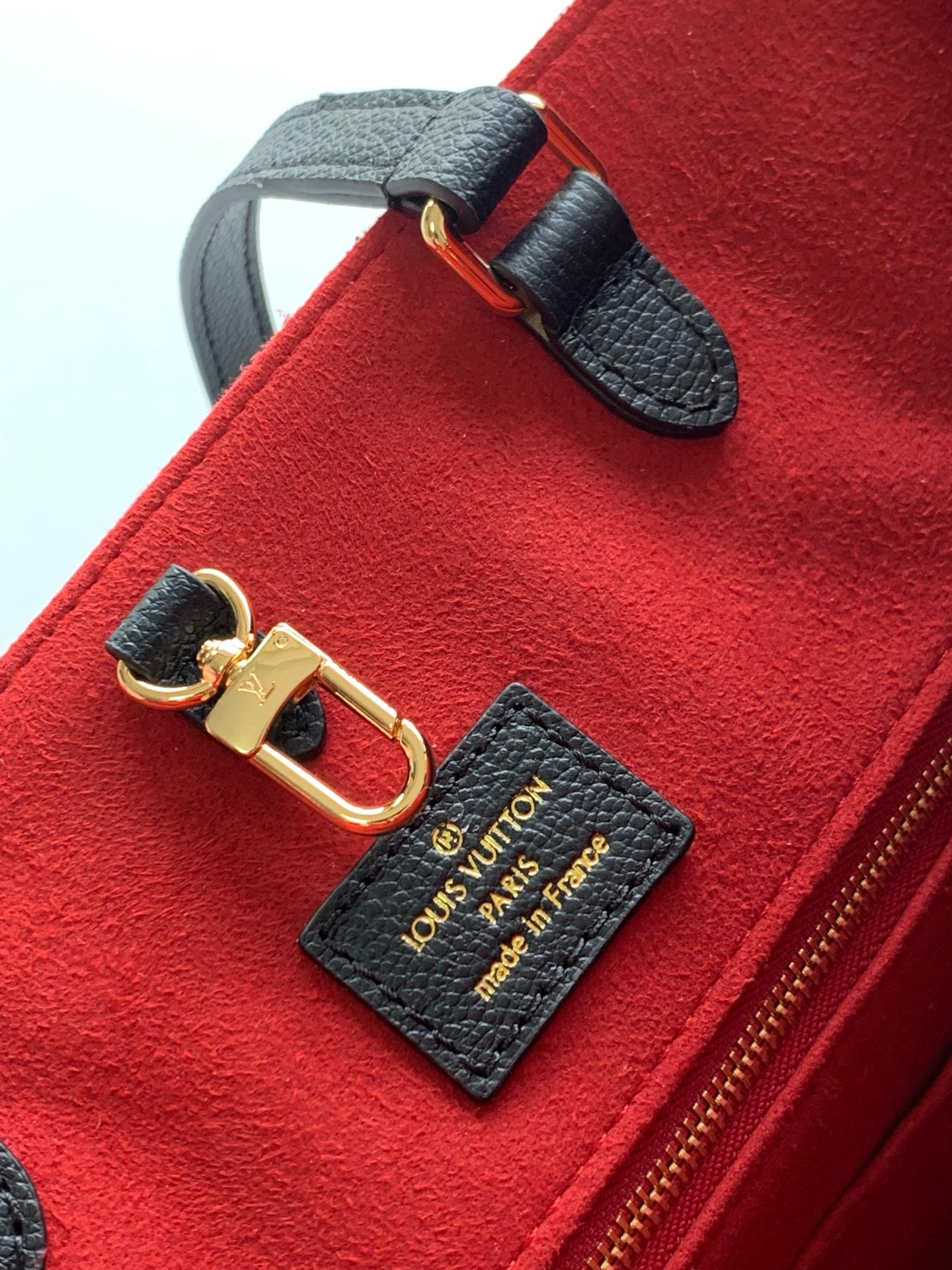 Louis Vuitton // Black & Beige OnTheGo GM Monogram Empreinte Tote Bag