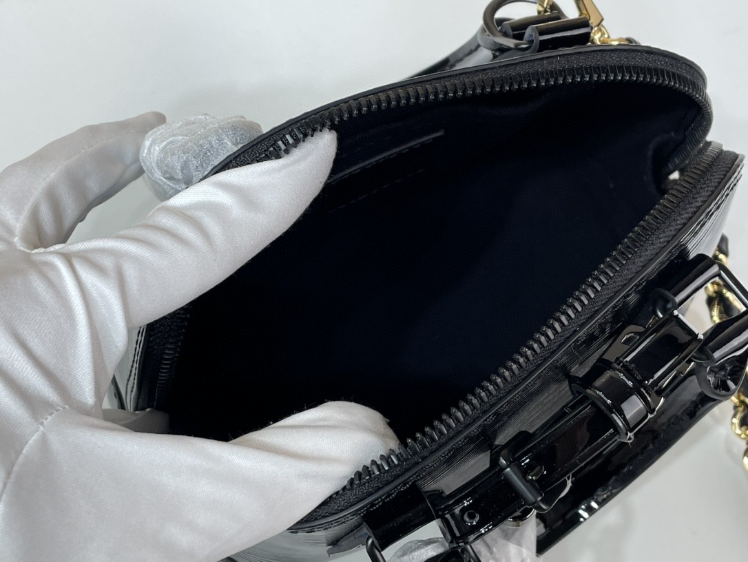 Louis Vuitton Black Electric Epi Leather Alma BB Bag