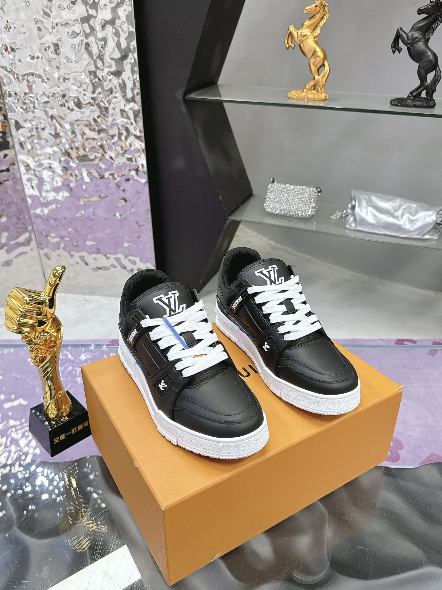 Louis Vuitton Black Low-Top Sneakers