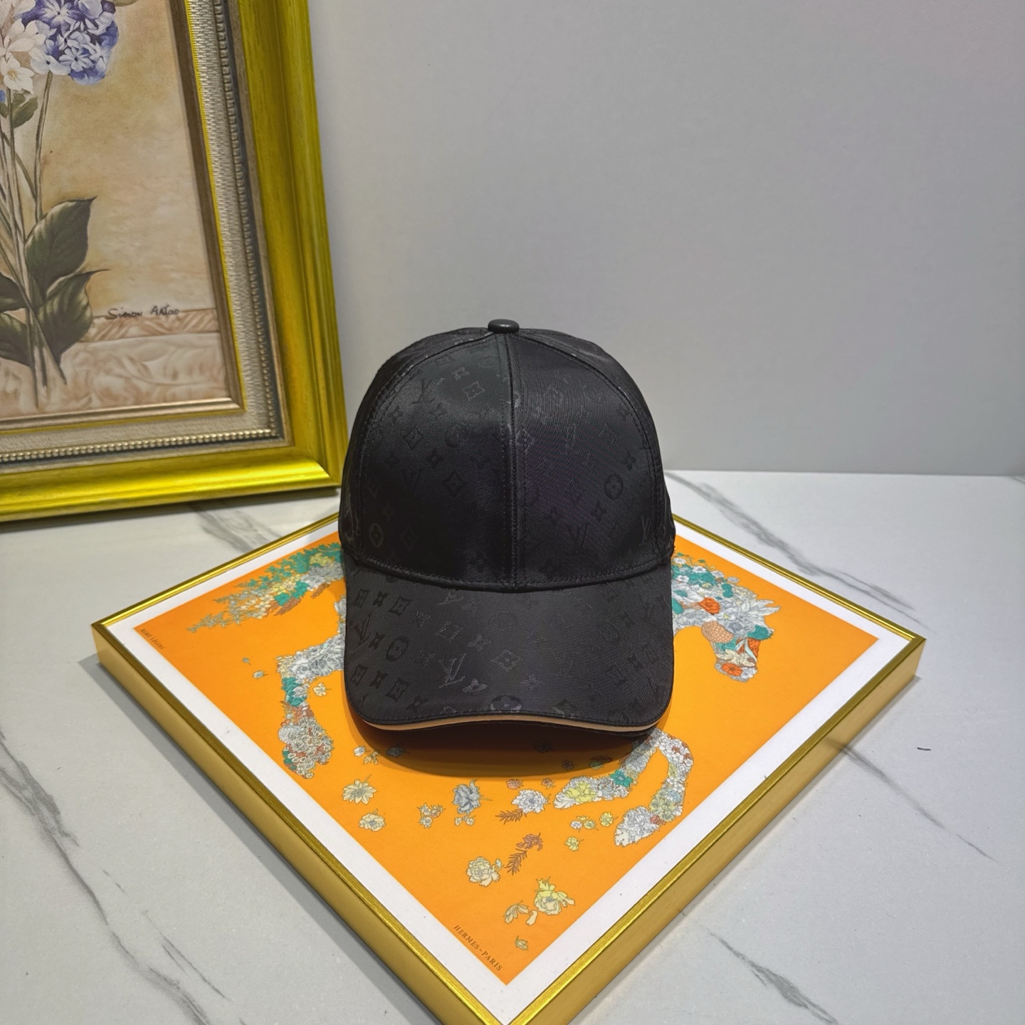 Louis Vuitton Jacquard Cap - Louis Vuitton Black Monogram Jacquard Cap