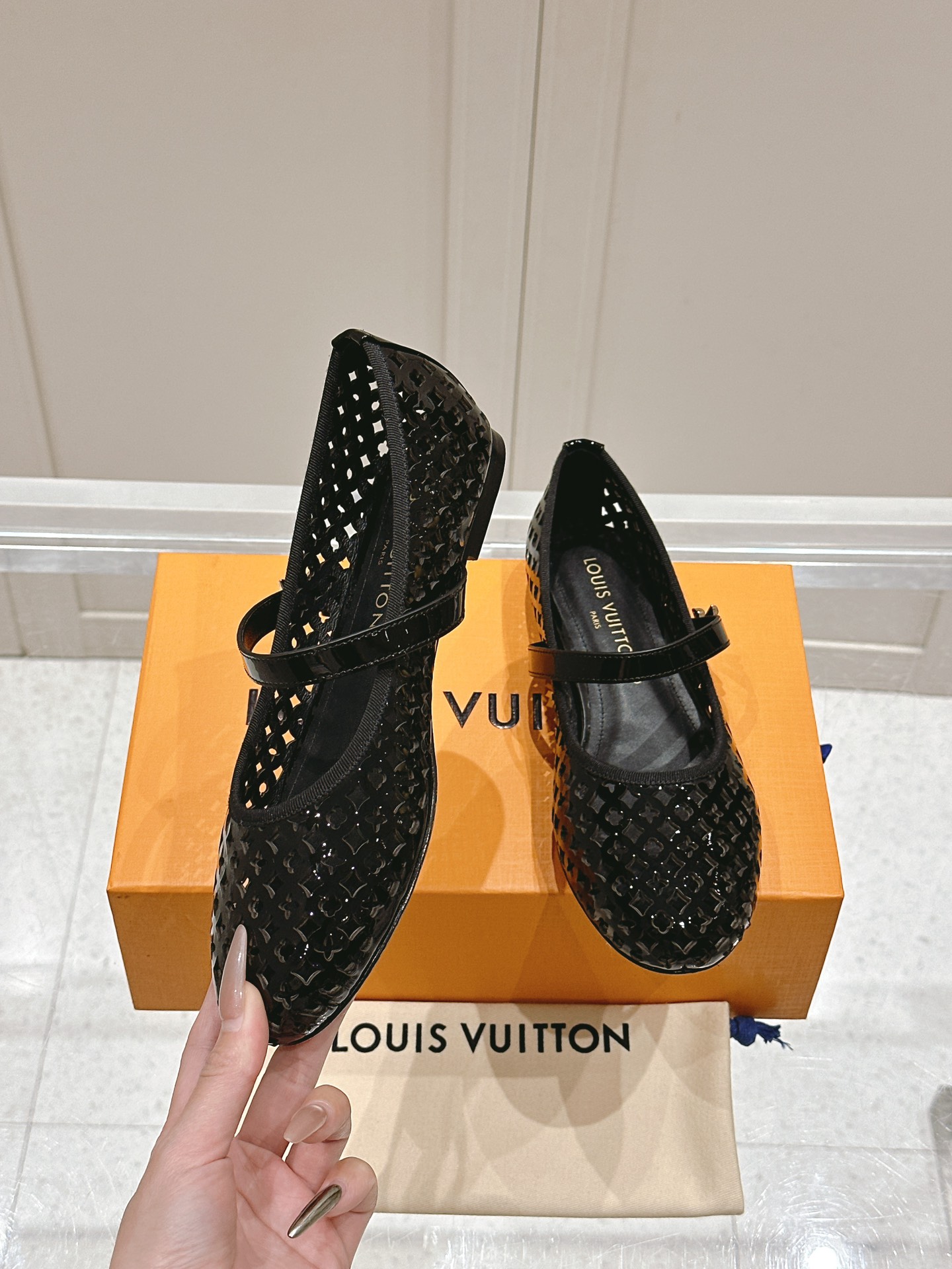 Louis Vuitton Black Quilted Leather Mary Jane Shoes