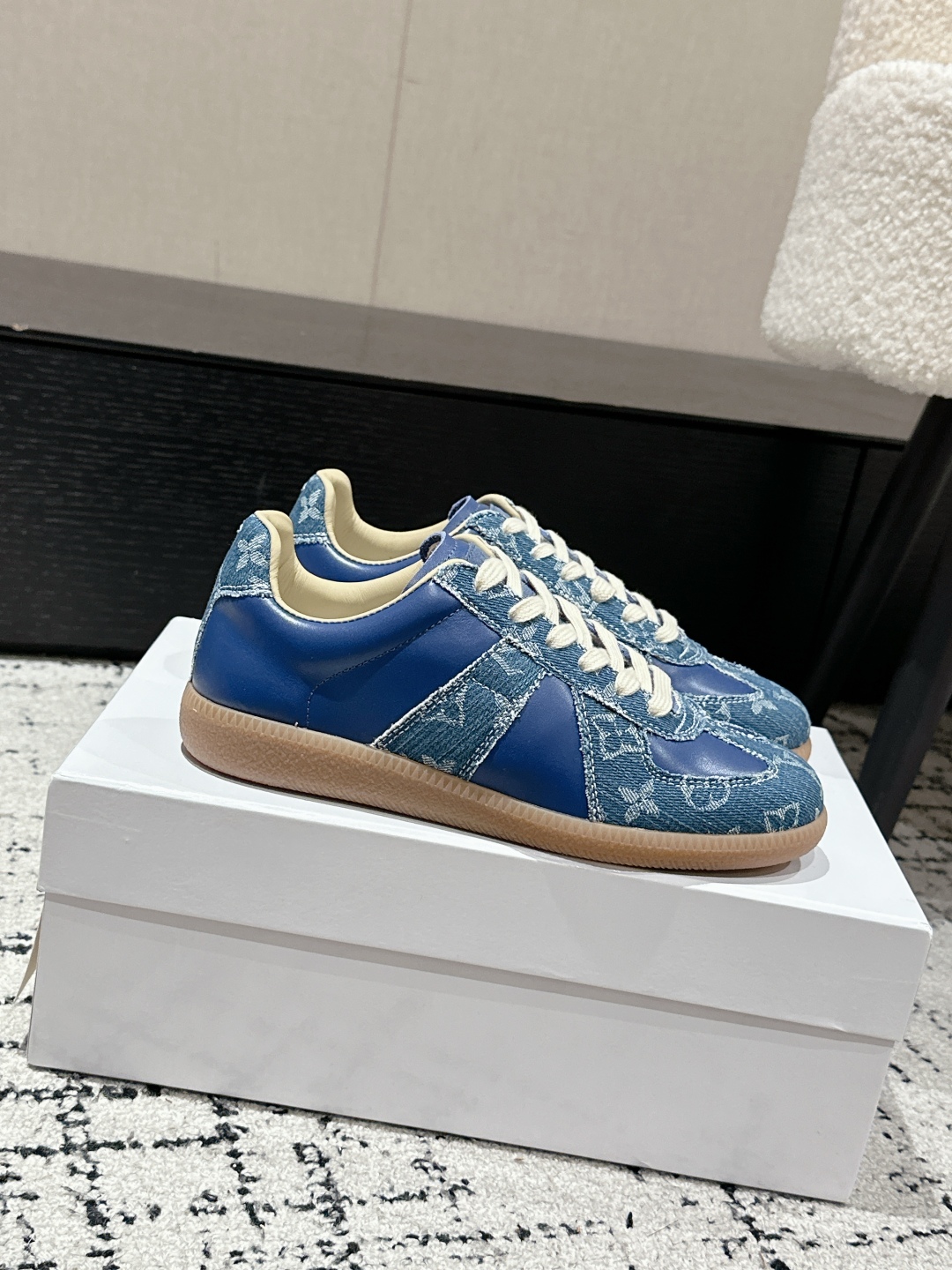 Louis Vuitton Blue Denim Monogram Trainers