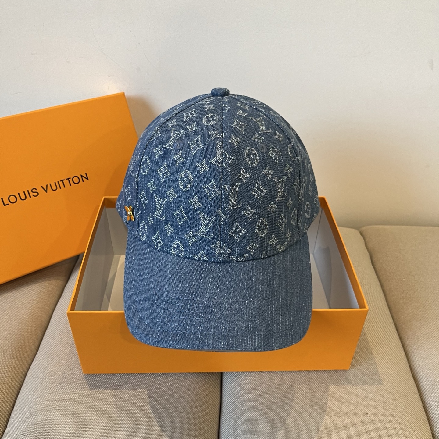 Louis Vuitton Denim Cap - Louis Vuitton Denim Monogram Cap - Blue