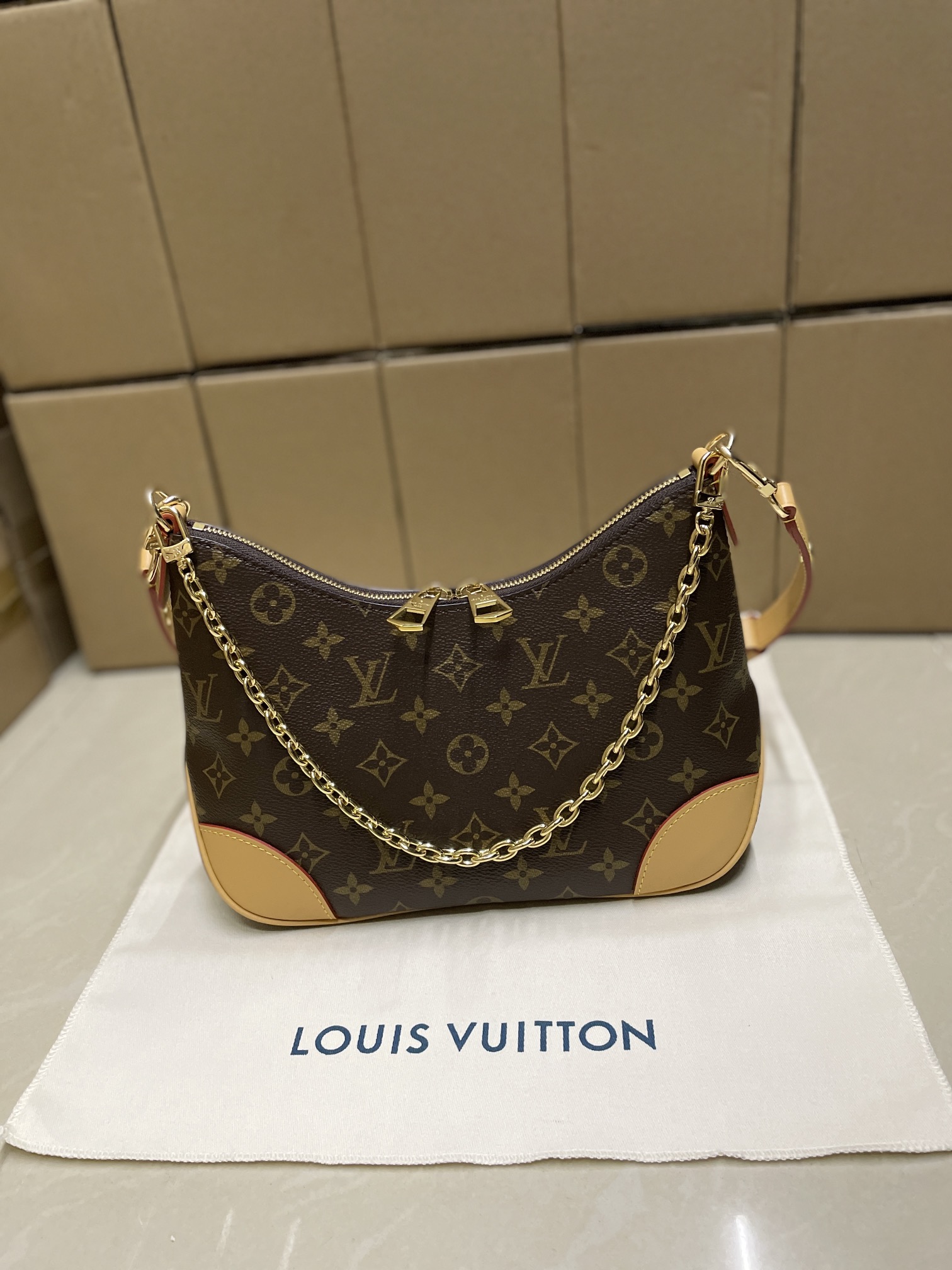 Louis Vuitton Boulogne Monogram Canvas 'Brown