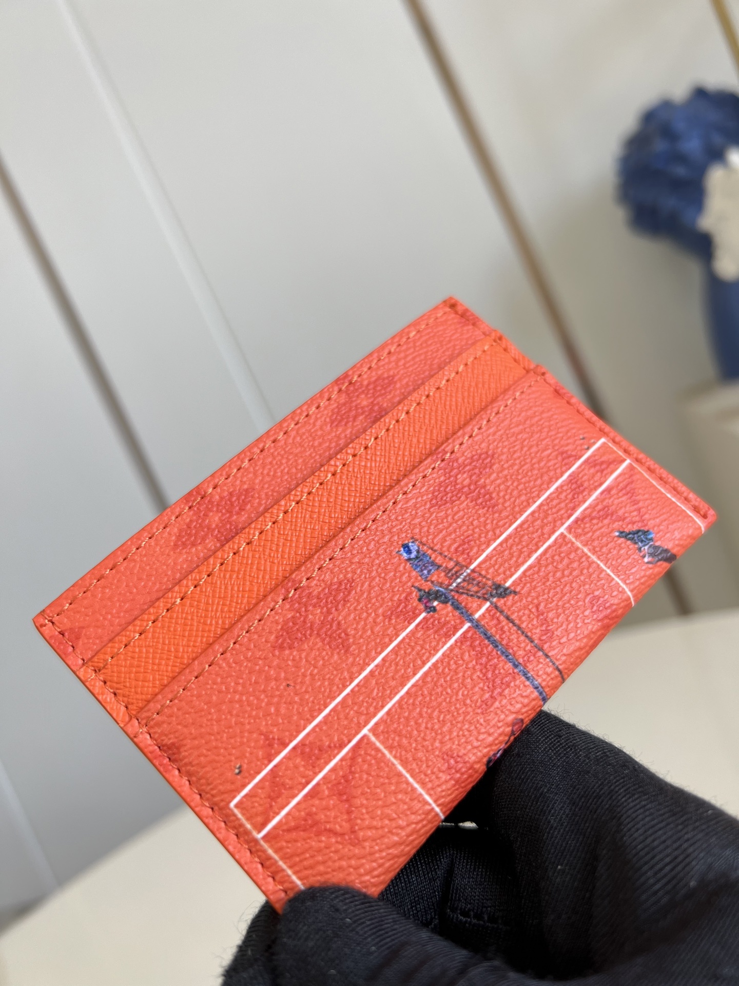 Louis Vuitton Brick Red Tennis Slender Bifold Wallet