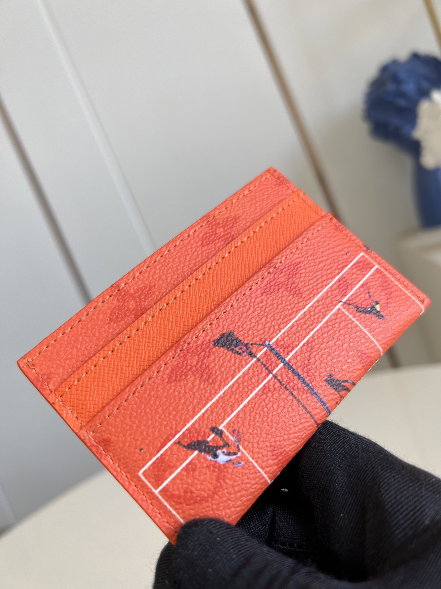 Louis Vuitton Brick Red Tennis Slender Bifold Wallet