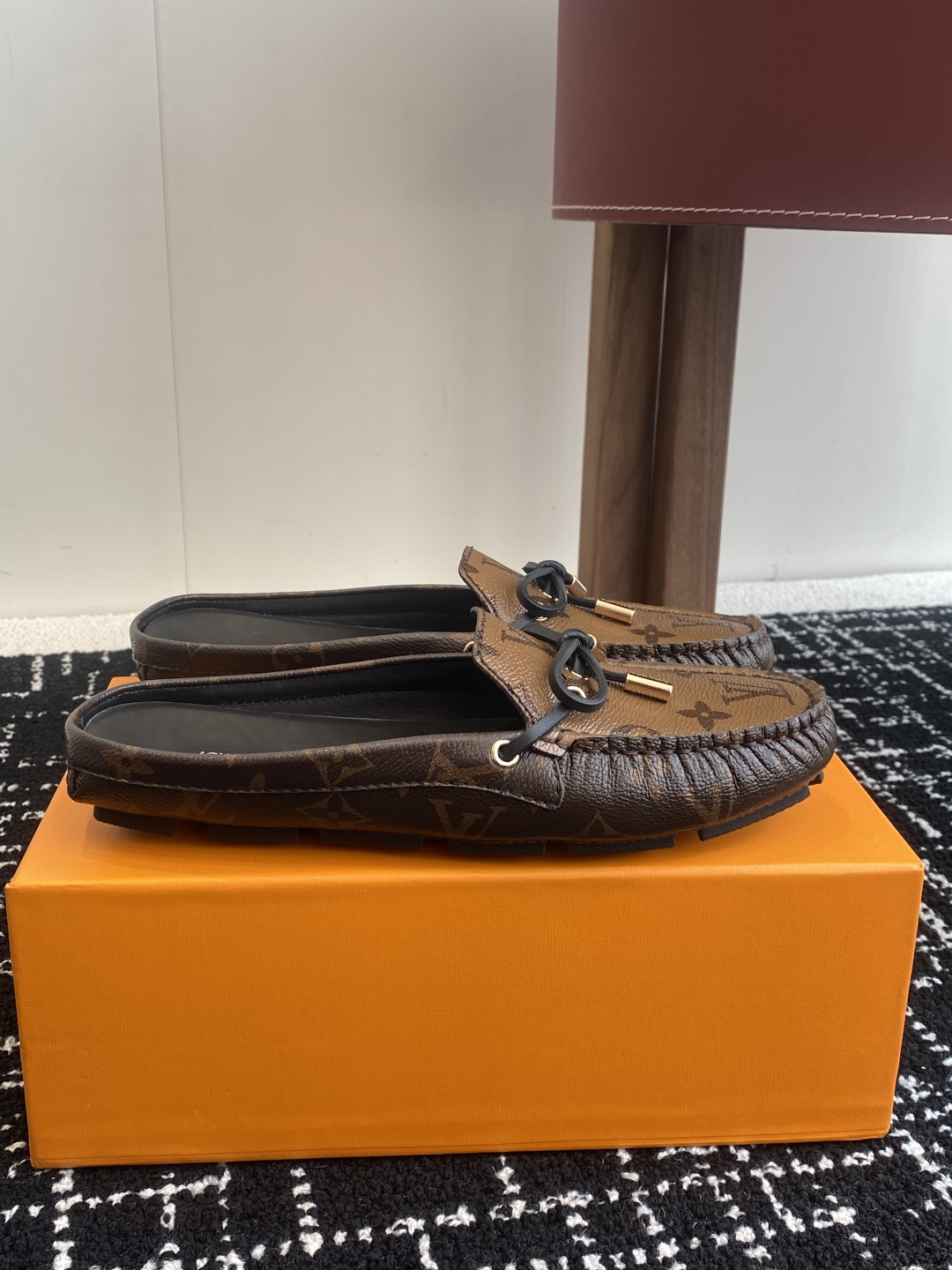 Louis Vuitton Brown Monogram Leather Loafers for Men