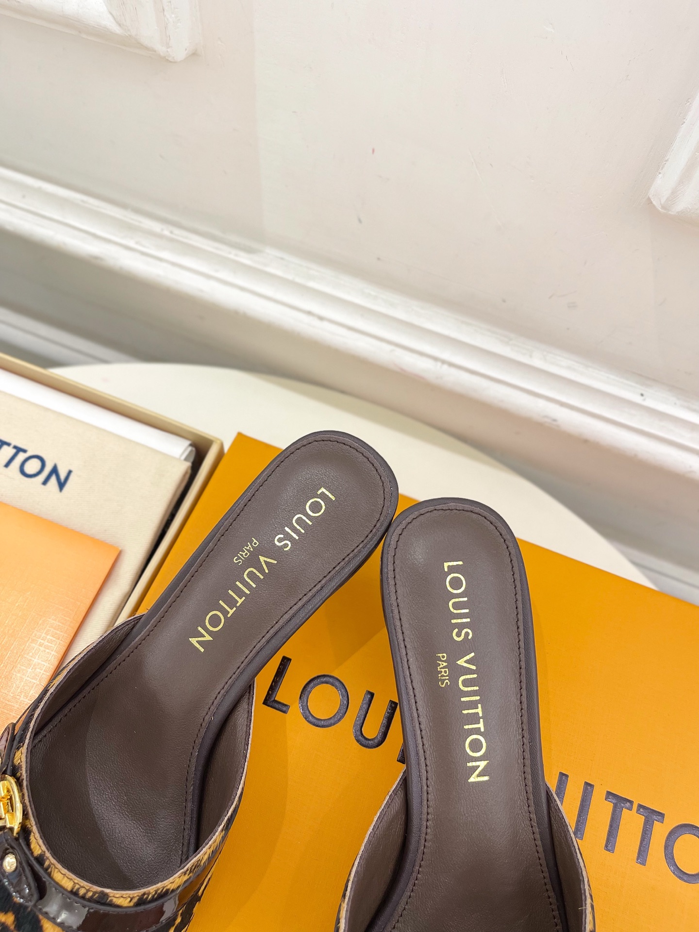 Louis Vuitton  Calf Hair 6AM Mules  Leopard Sold Out