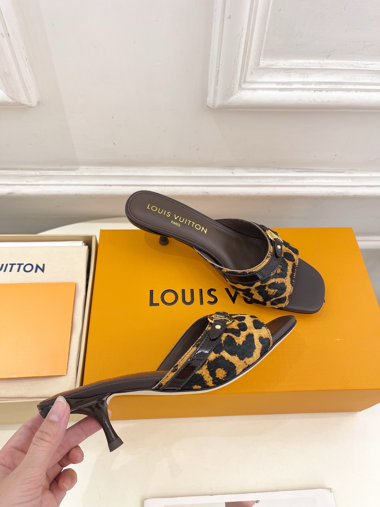 Louis Vuitton  Calf Hair 6AM Mules  Leopard Sold Out