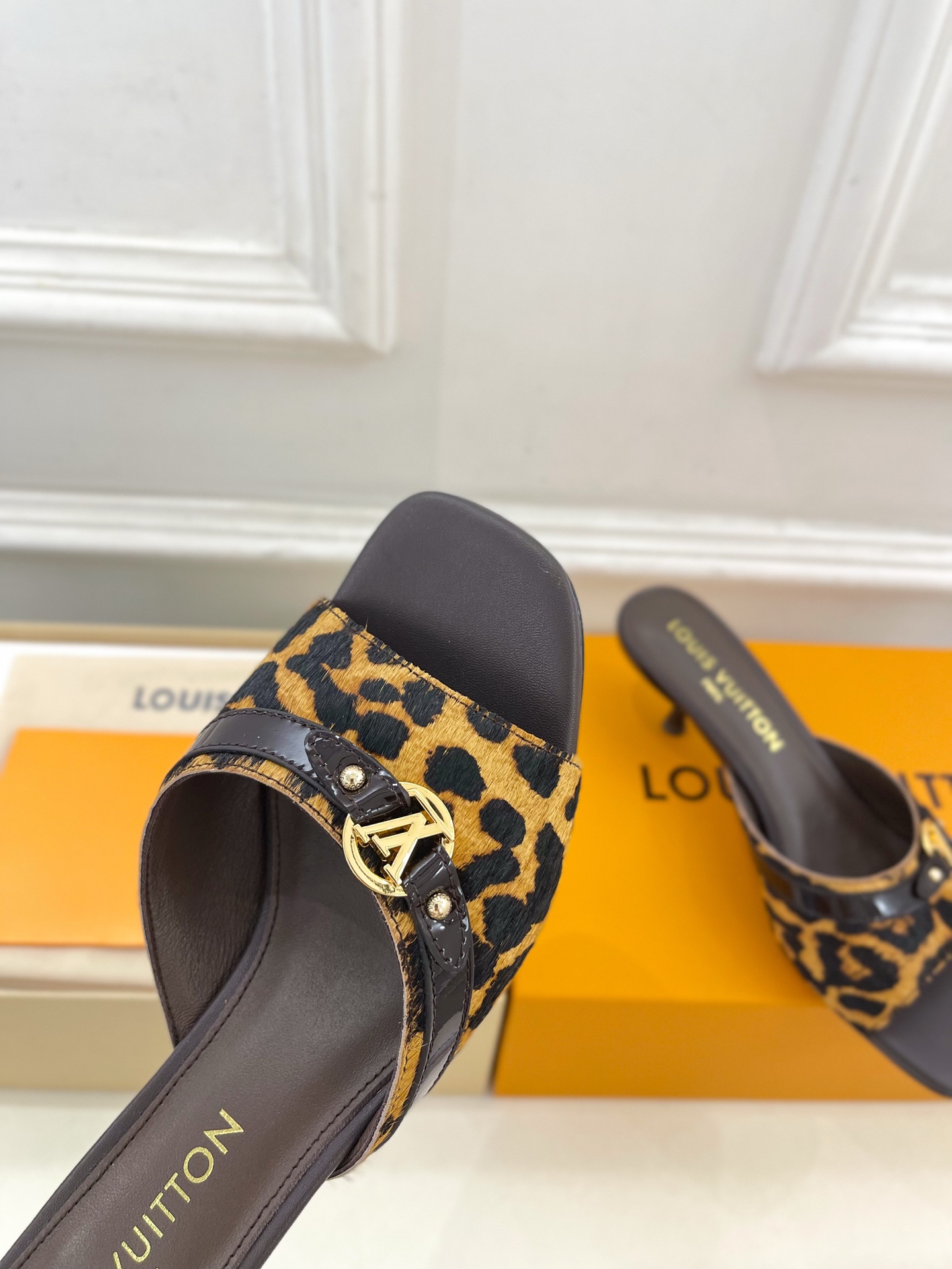 Louis Vuitton  Calf Hair 6AM Mules  Leopard Sold Out