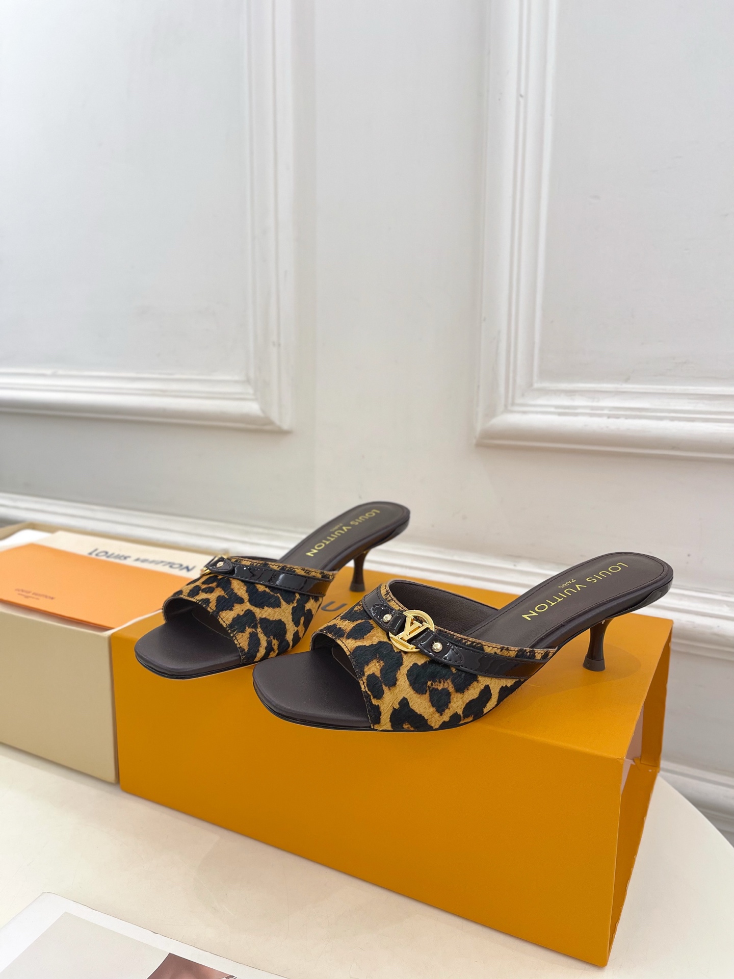 Louis Vuitton  Calf Hair 6AM Mules  Leopard Sold Out