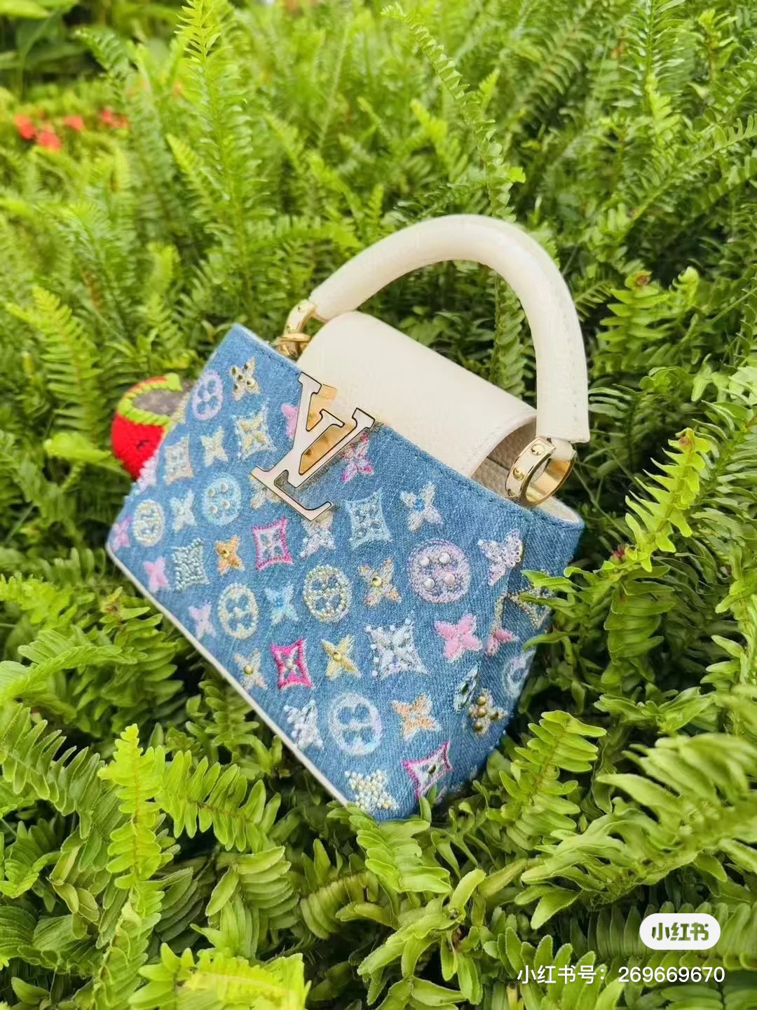 Louis Vuitton Capucines Bag Monogram Denim