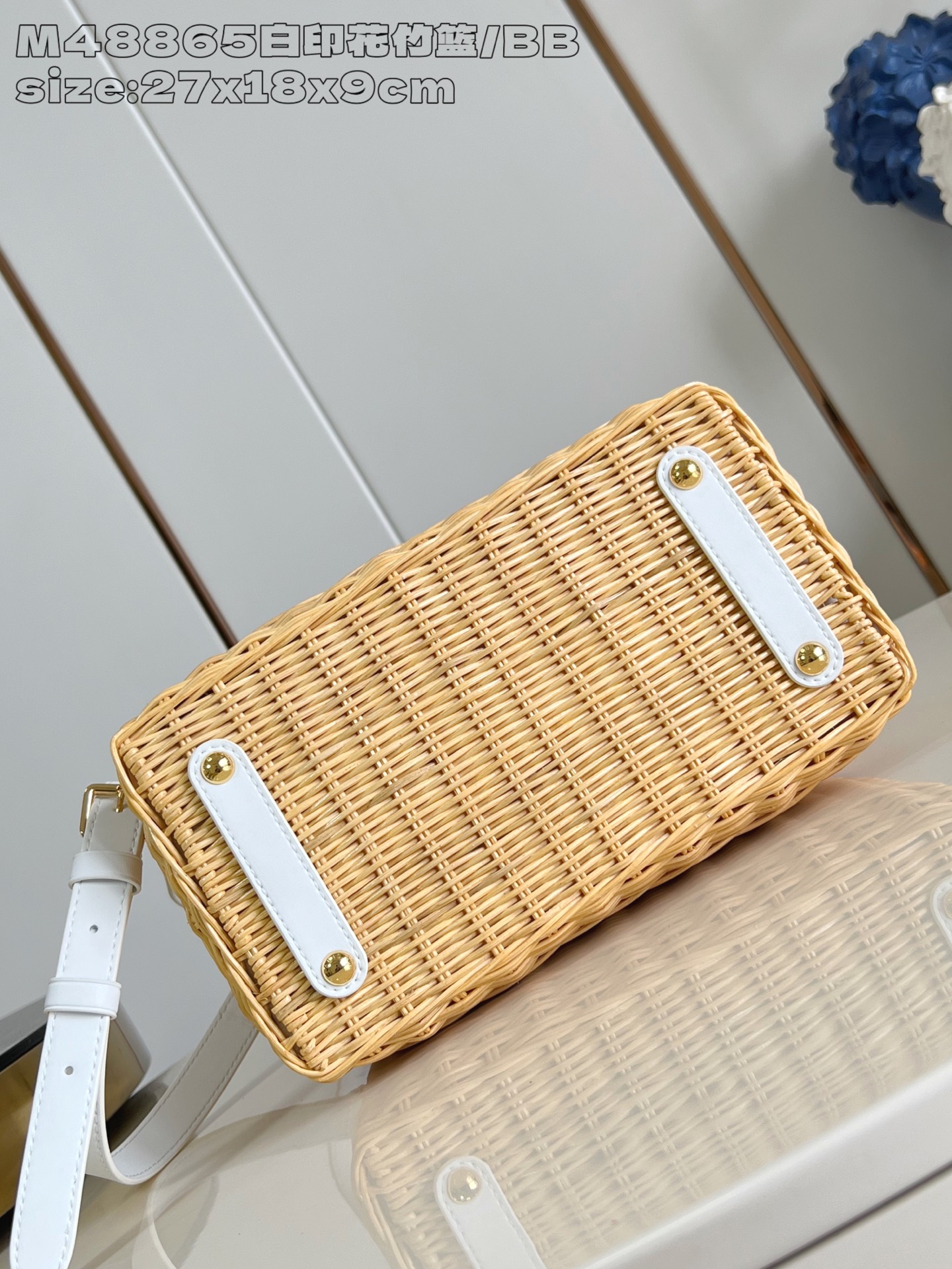 Louis Vuitton Capucines Bag Wicker with Leather BB White