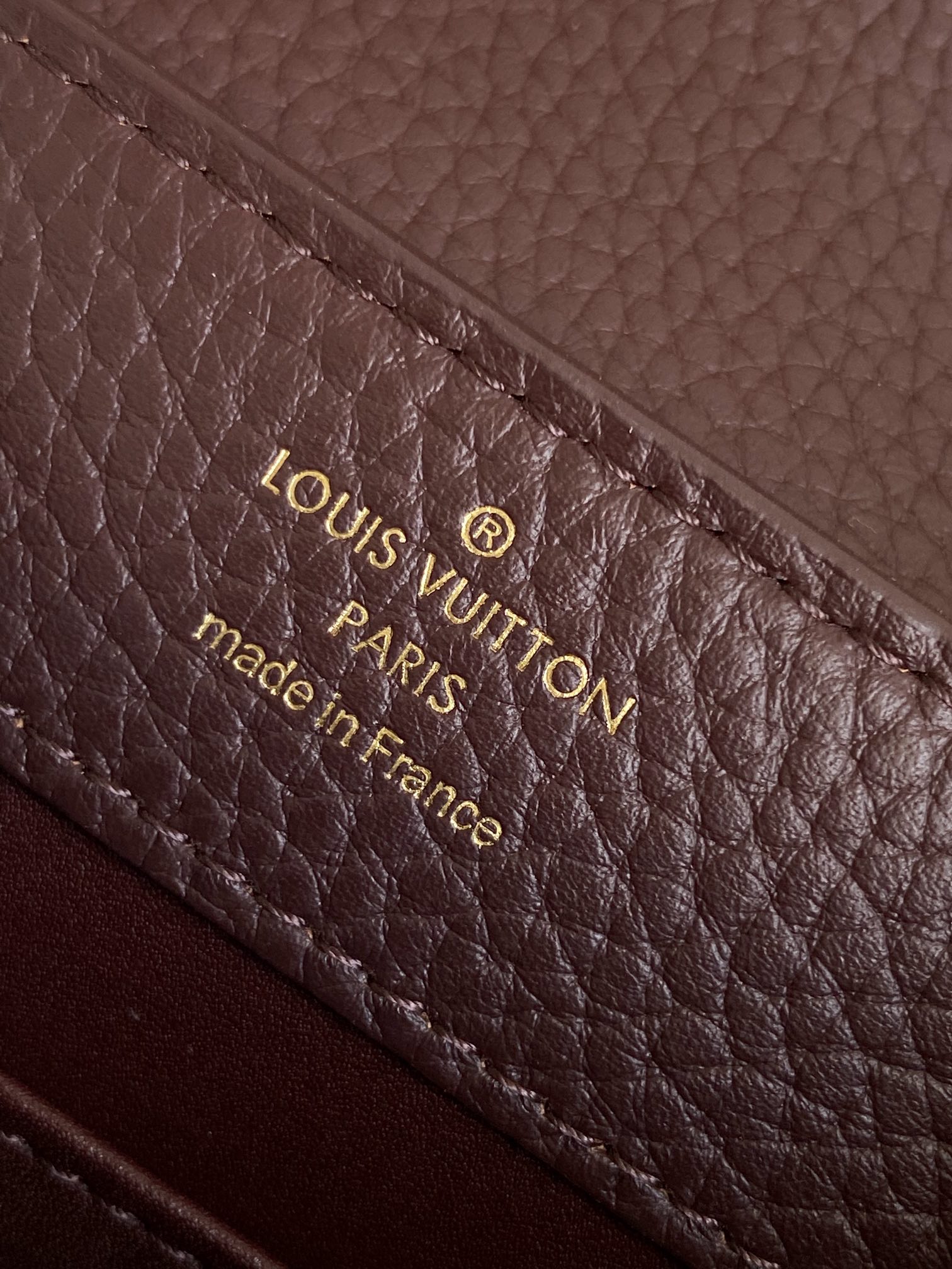 LOUIS VUITTON Capucines BB Bag Taurillon Leather Wine Red