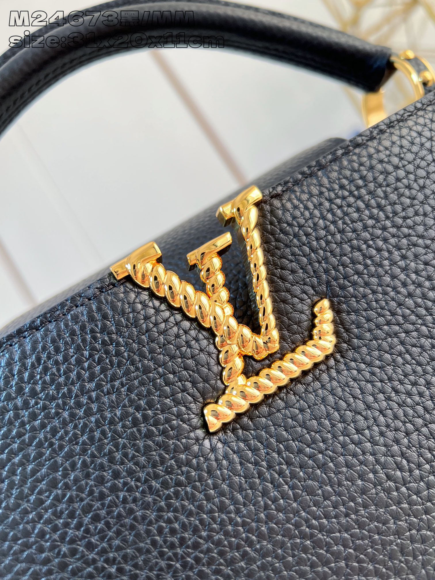 Louis Vuitton Capucines East-West MM Capucines Bag Black