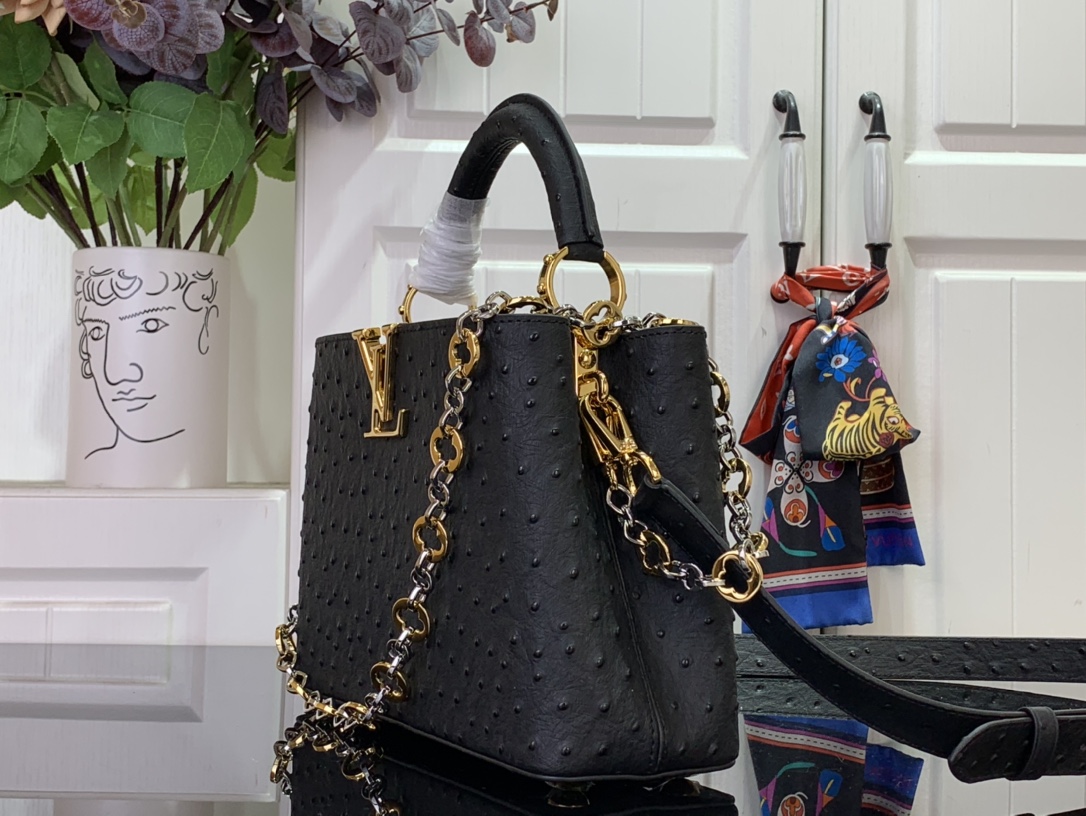 Louis Vuitton Capucines Mini Capucines Bag Black