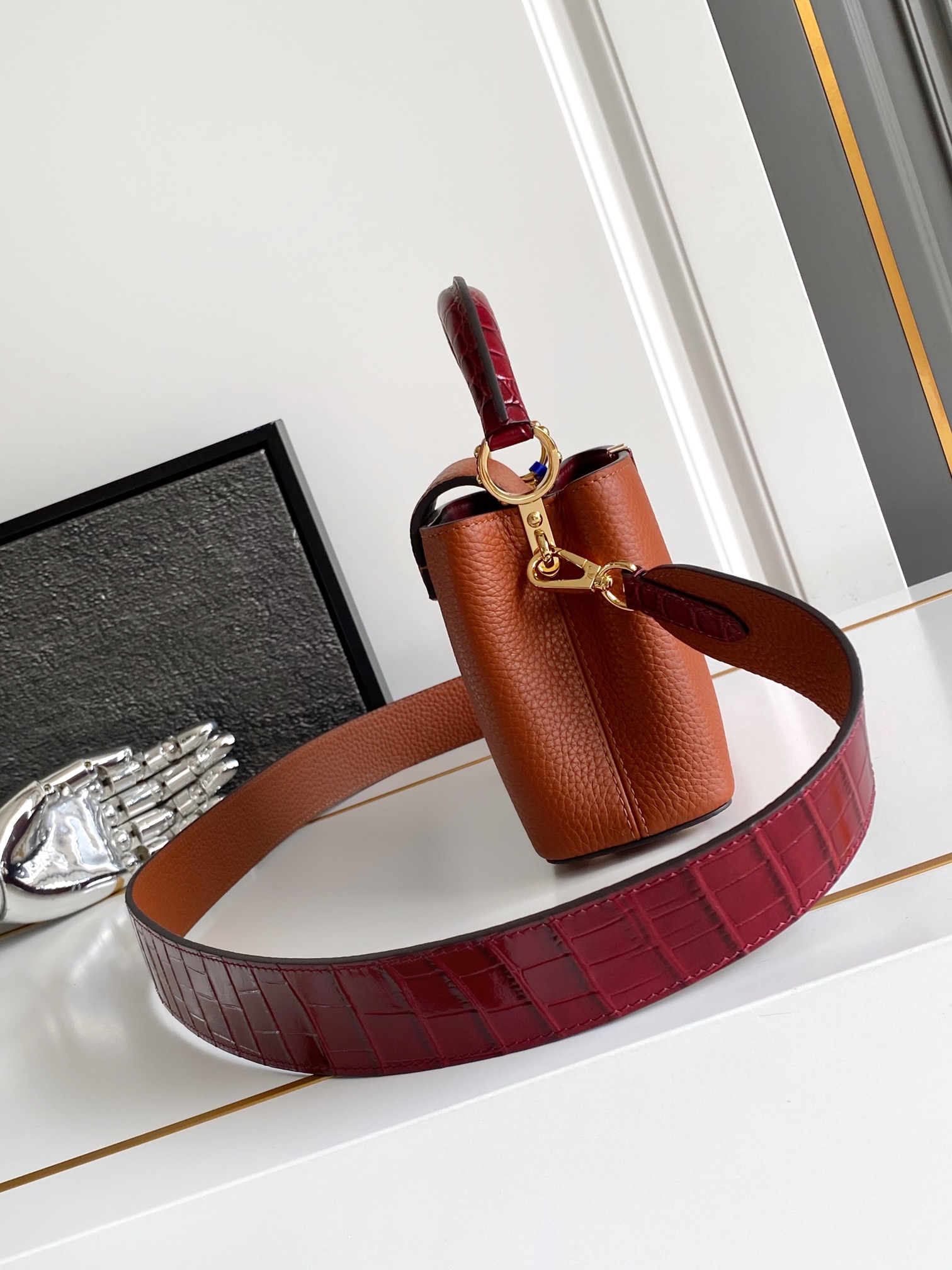 Louis Vuitton Capucines Mini Capucines Bag Brown