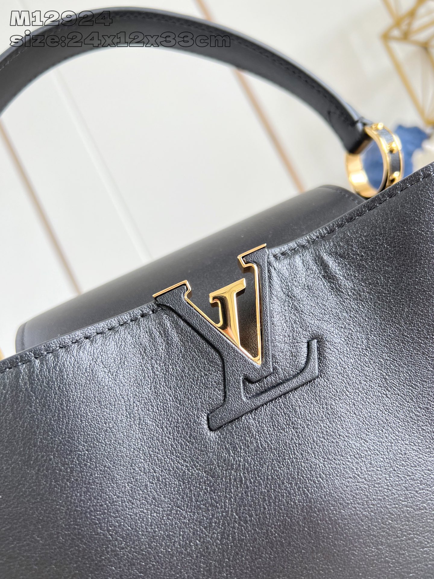 LOUIS VUITTON Capucines MM LV x TM Capucines Bag Black