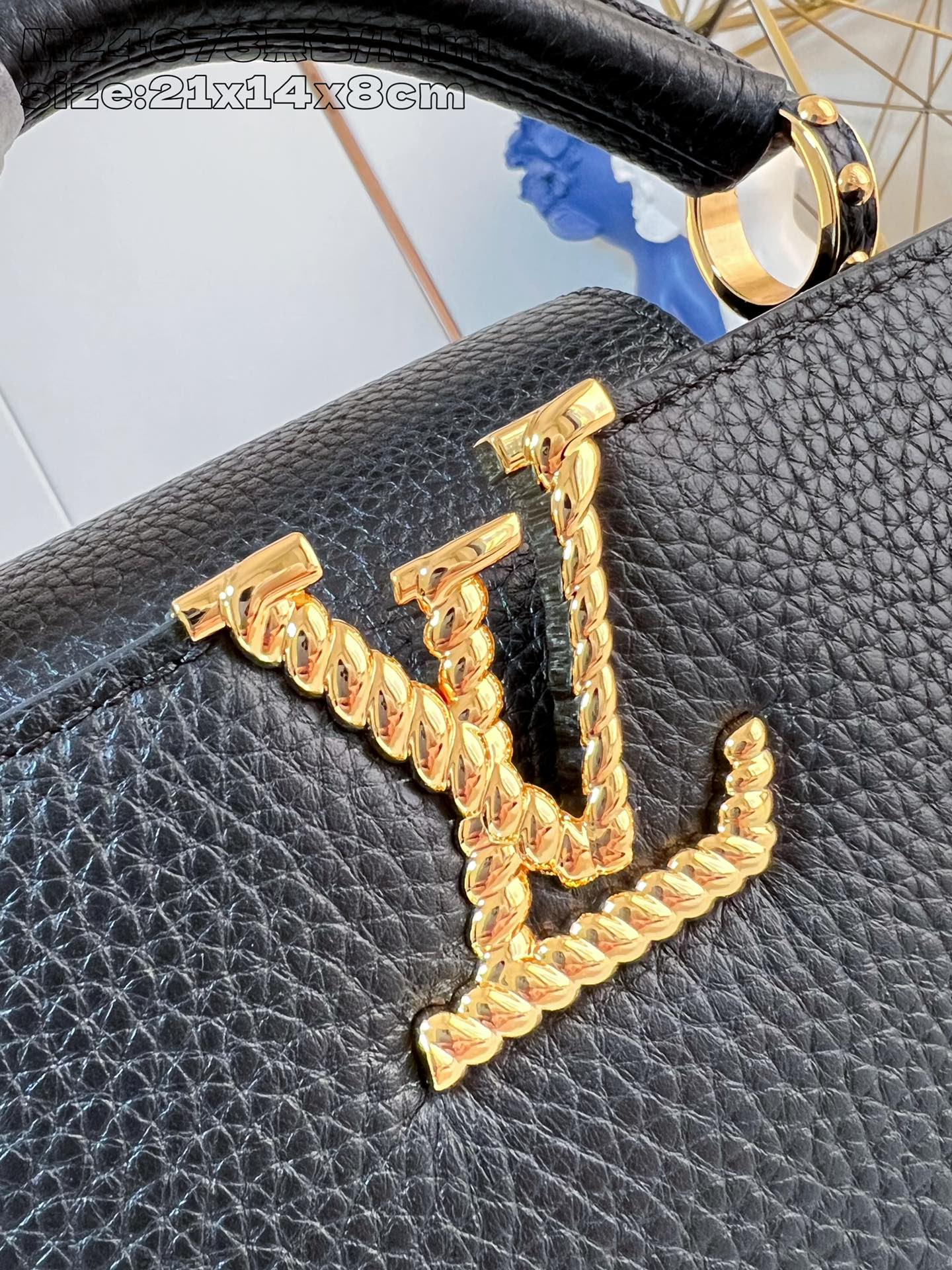 Louis Vuitton Capucines Nano Capucines Bag Black