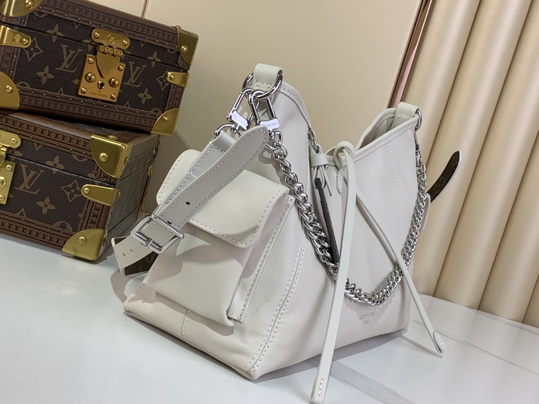 LOUIS Vuitton CARRYALL CARGO m12919 women's handbag milky whiteM12919 CarryAll Cargo Vibe PM