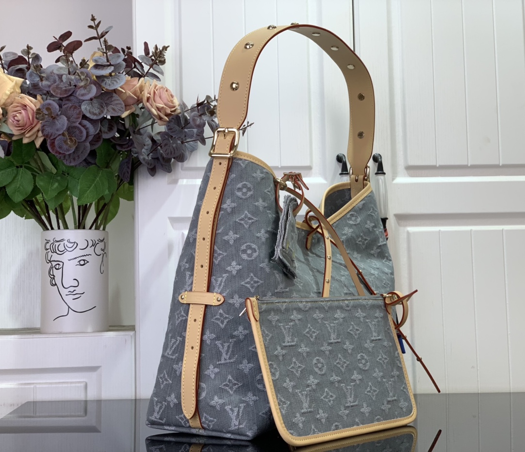 Louis Vuitton CarryAll MM Monogram Denim - Handbags | Louis Vuitton