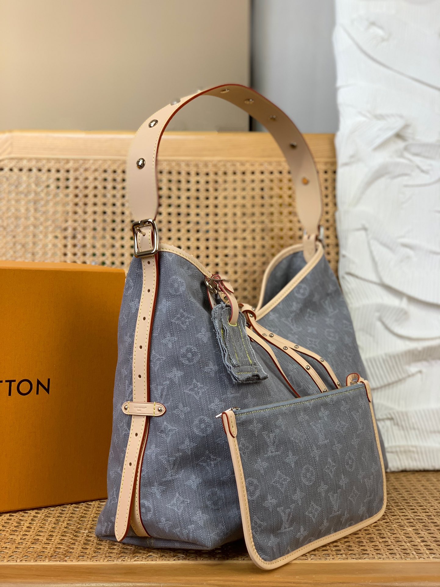 Louis Vuitton CarryAll MM Monogram Denim - Women - Handbags