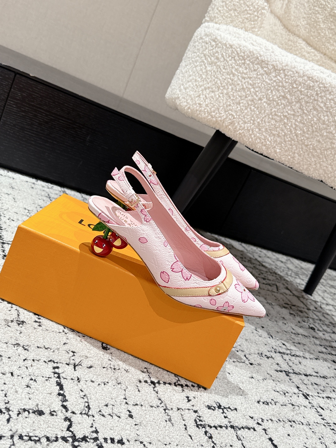 Louis Vuitton Cherry Blossom Slingback Heels
