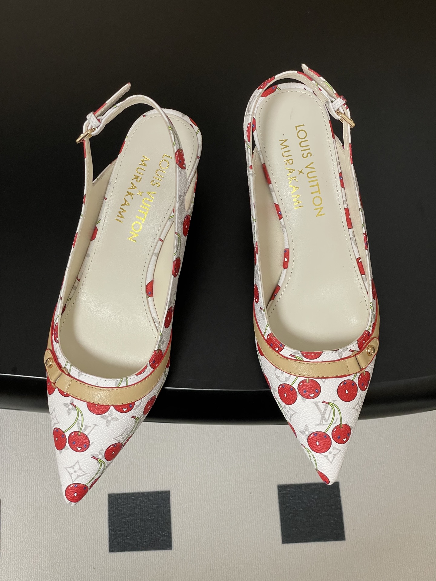Louis Vuitton Cherry Slingback Heels