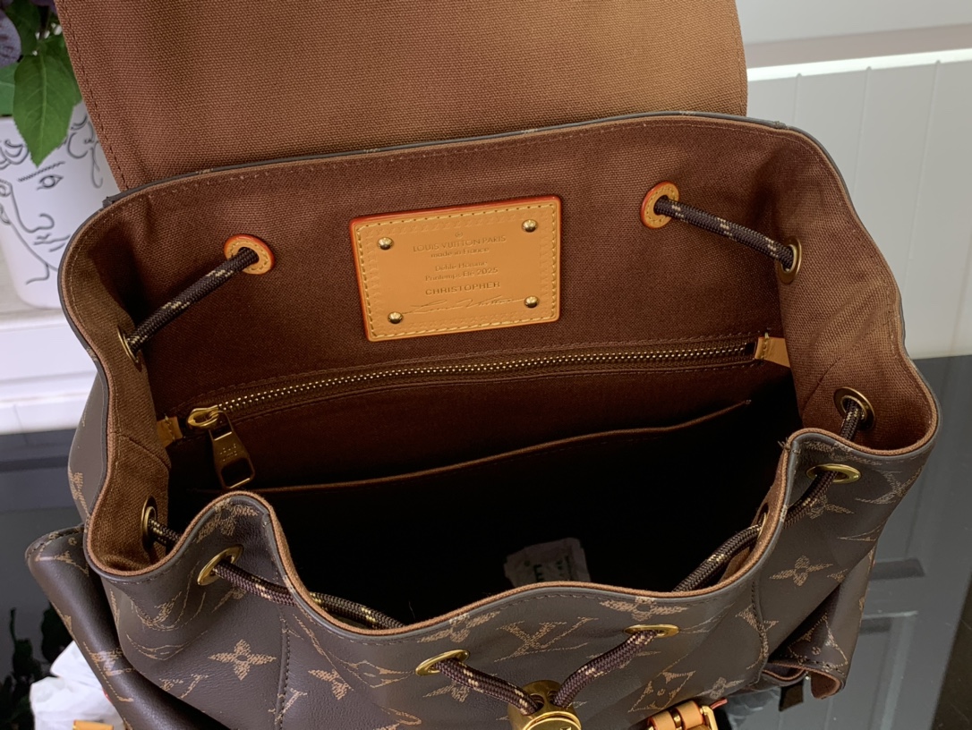 Louis Vuitton Christopher MM Monogram Macassar Yellow Backpack