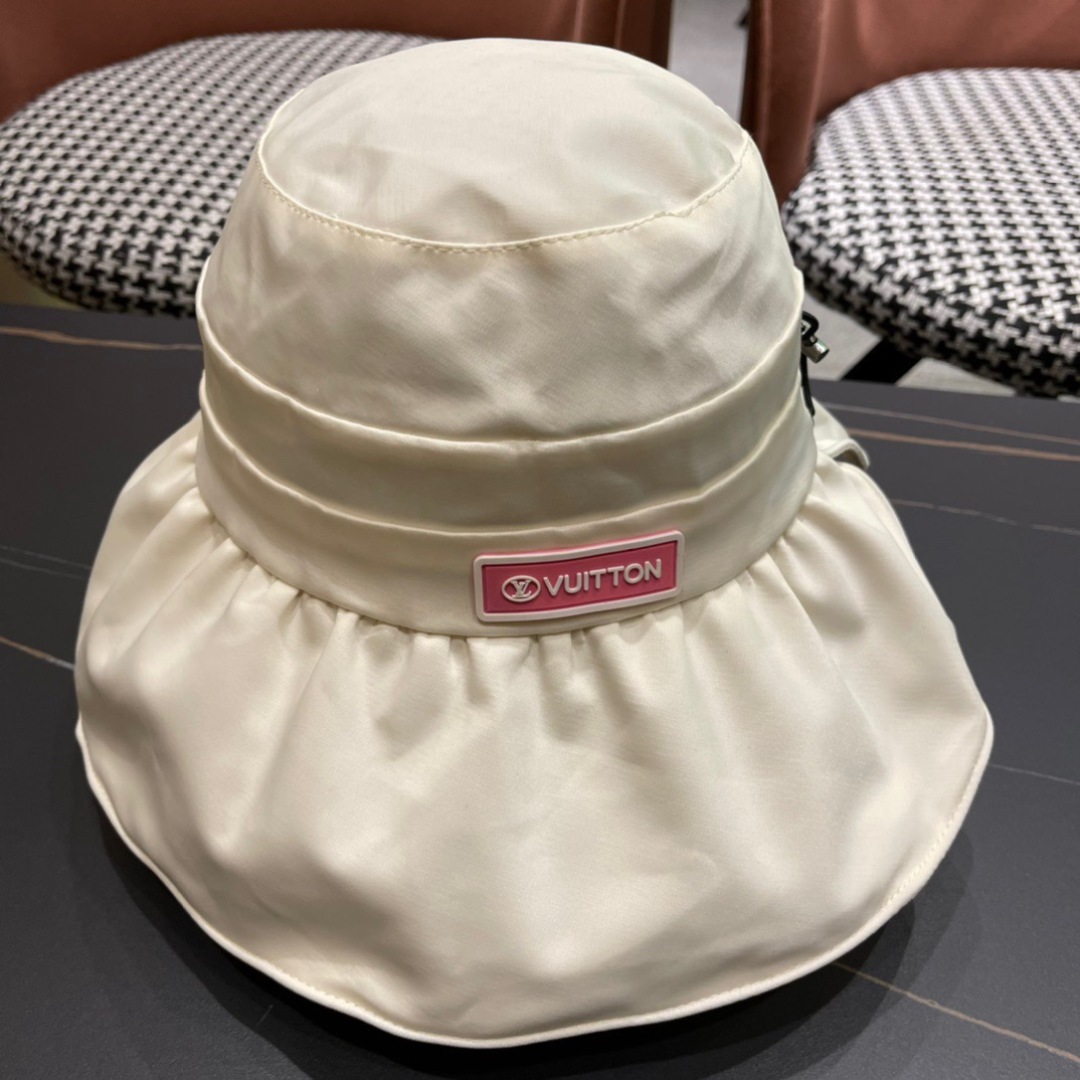 Louis Vuitton Nylon Bucket Hat - Louis Vuitton Off-White Nylon Bucket