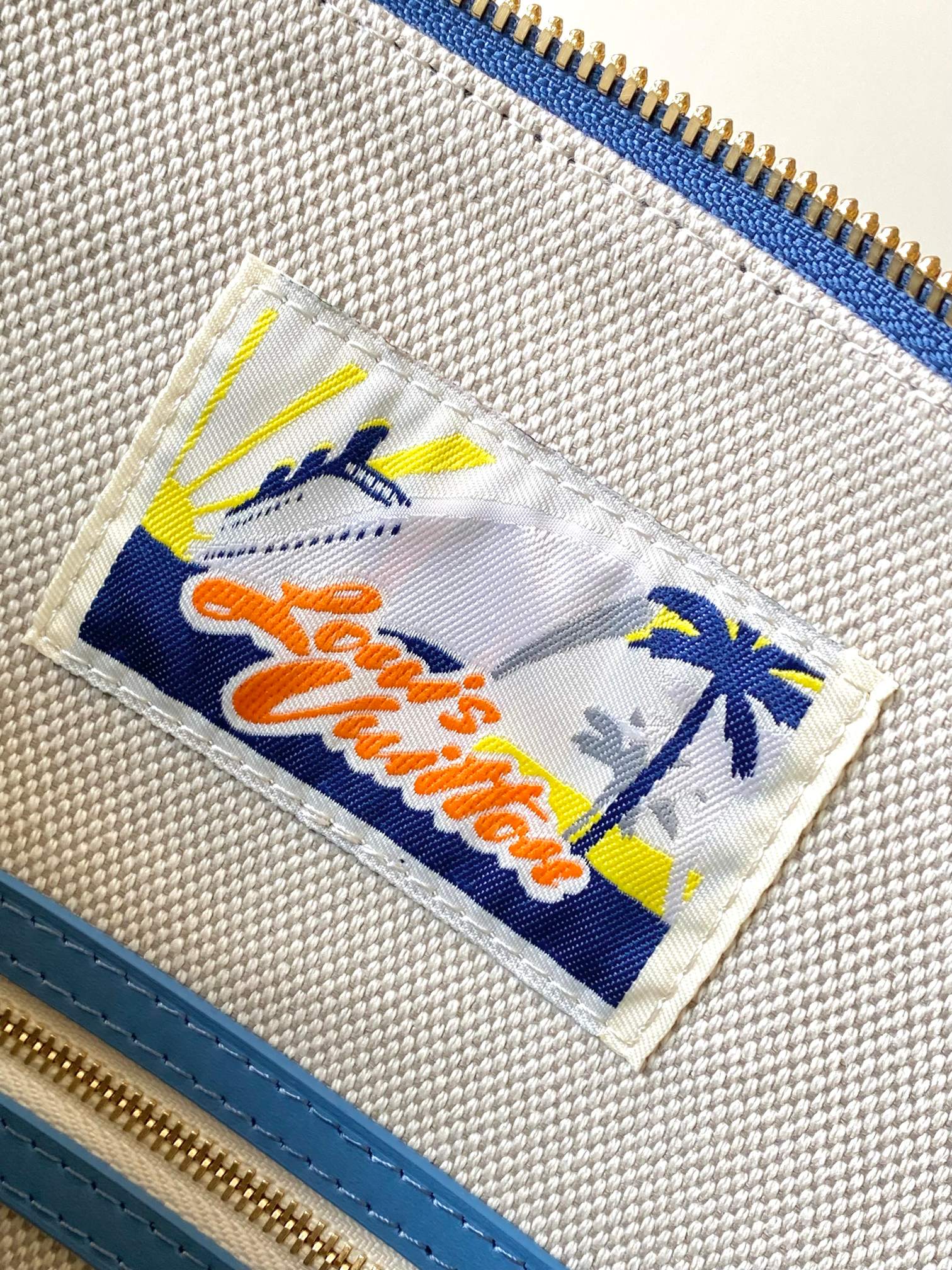 LOUIS VUITTON Damier Denim Vagabond Hobo Blue 1657533