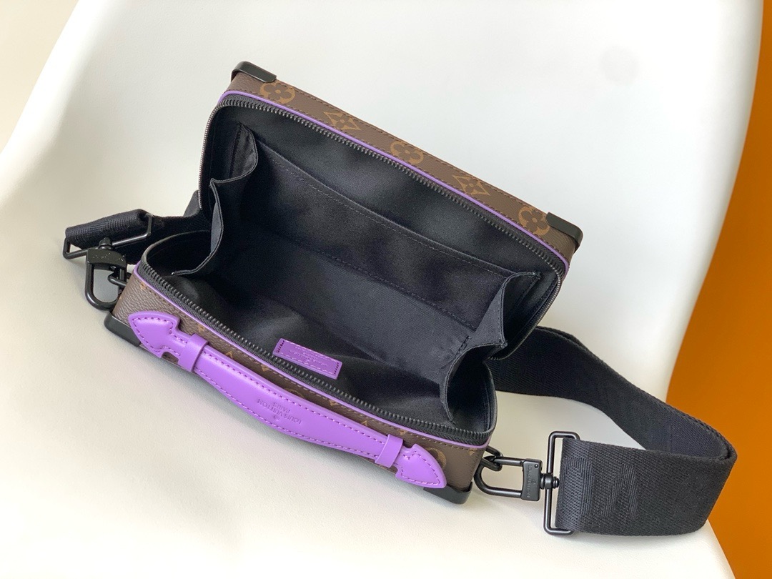 Louis Vuitton Handle Soft Trunk Monogram Macassar Brown/Purple in Coated Canvas/Cowhide Leather with Black-tone - GB