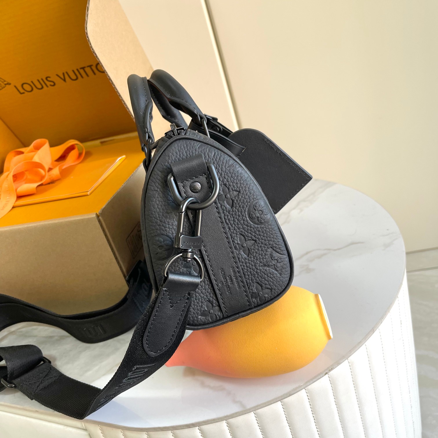 Louis Vuitton Keepall Bandoulière 45 Monogram Empreinte Leather