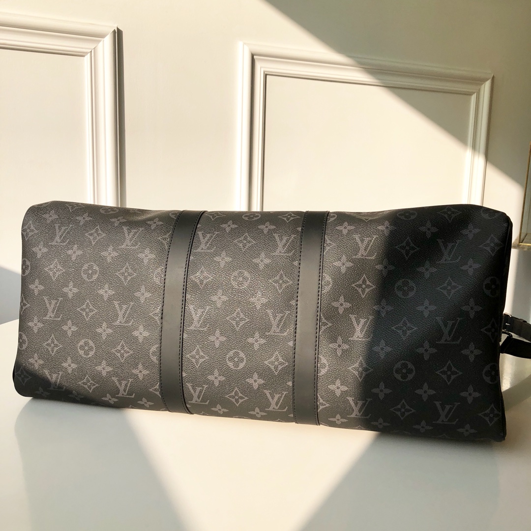 Louis Vuitton Keepall Bandouliere Monogram Eclipse Duffle 45