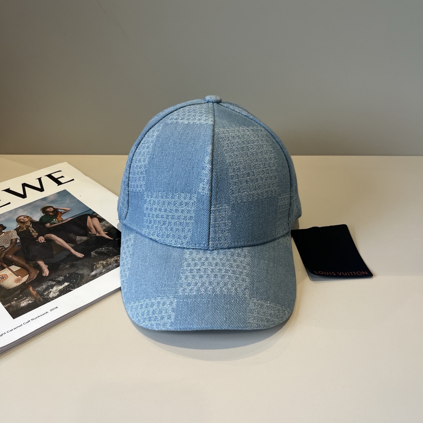Louis Vuitton Blue Denim Monogram Cap - Designer