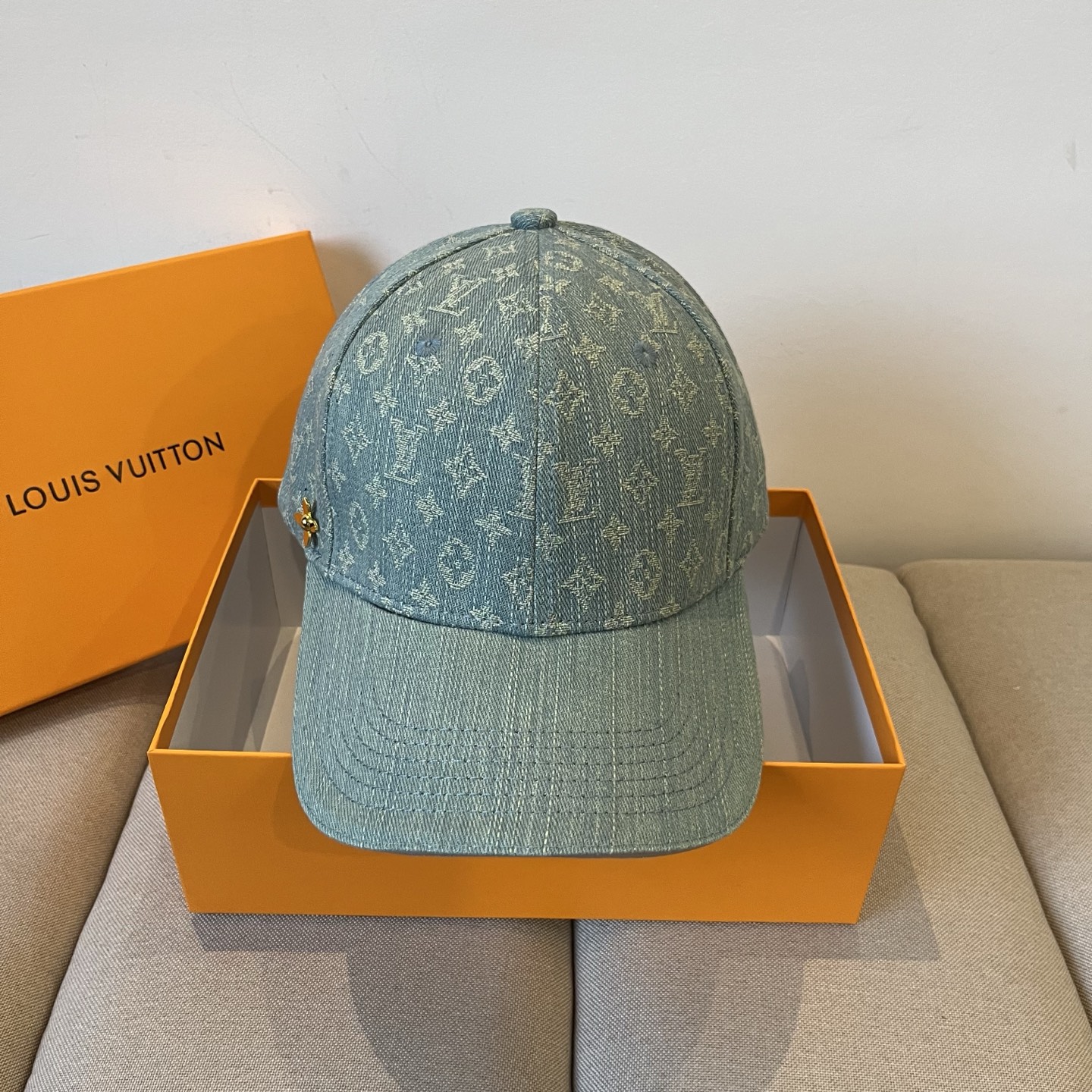 Louis Vuitton Denim Cap - Louis Vuitton Denim Monogram Cap - Light