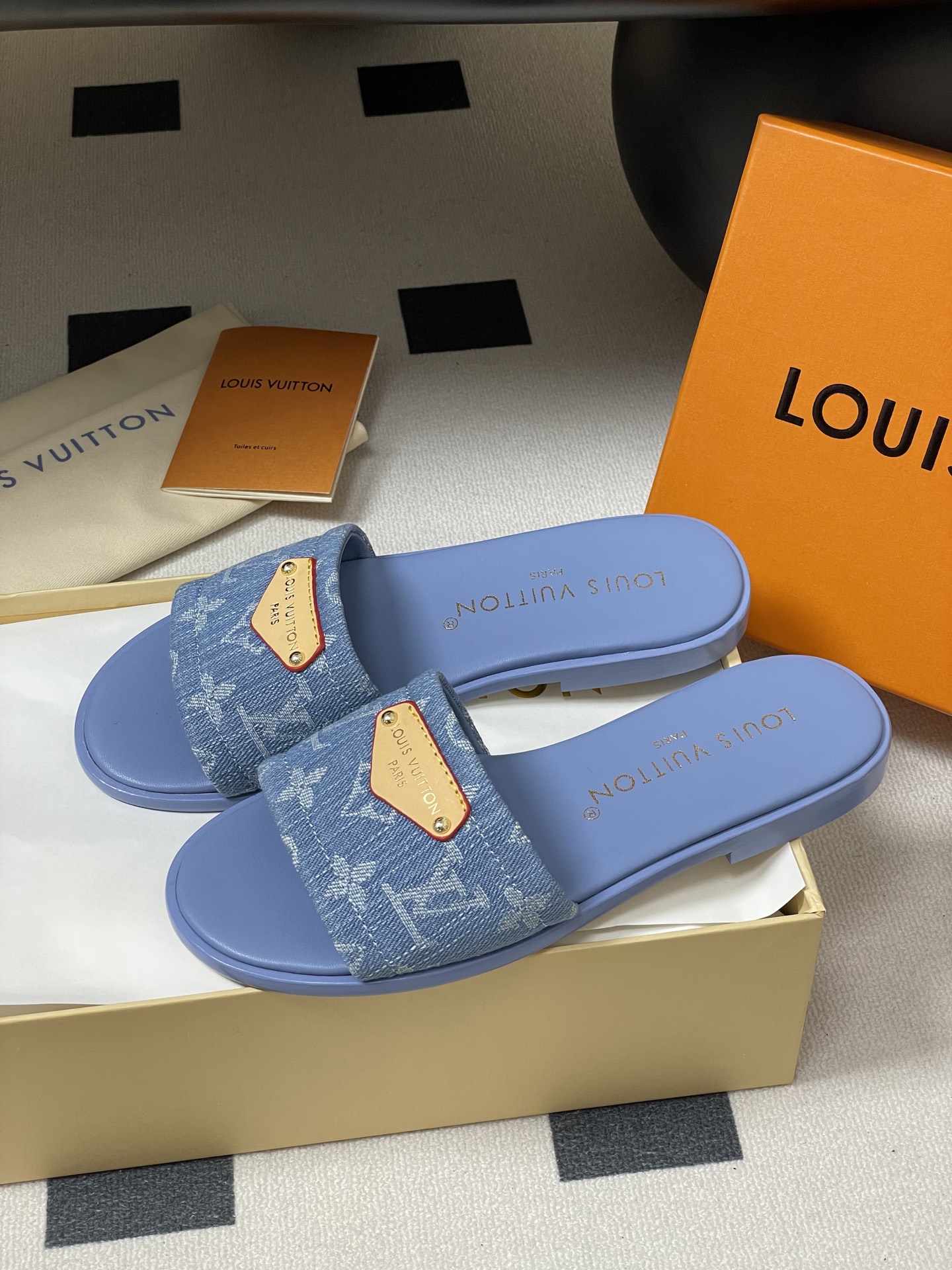 Louis Vuitton  Lily Flat Mule  Colors Blue Lily  Flat Mule – Women – Shoes | LOUIS VUITTON