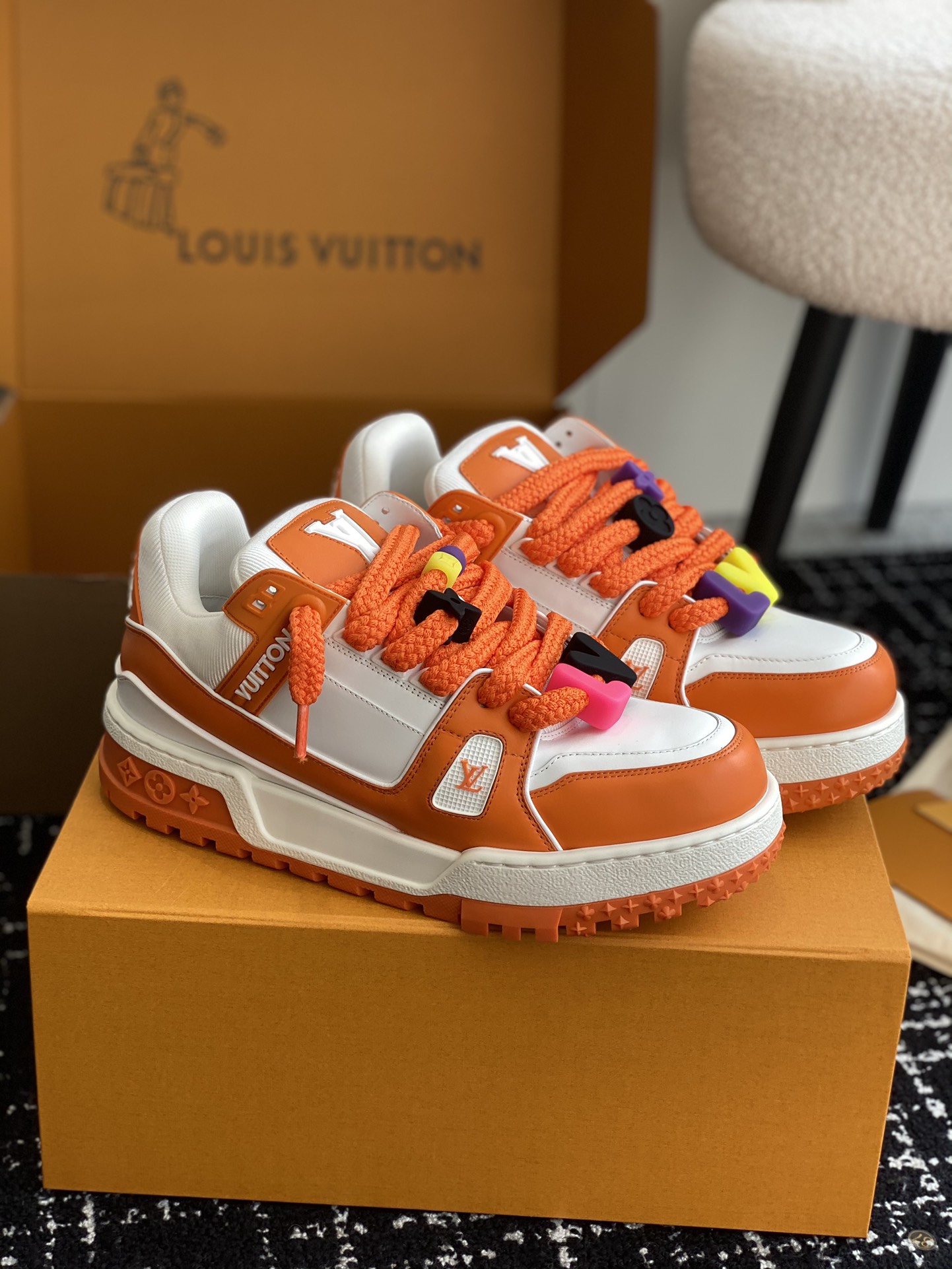 Louis Vuitton  Louis Vuitton Trainer Maxi Low-Top Fashion Sneakers 0079